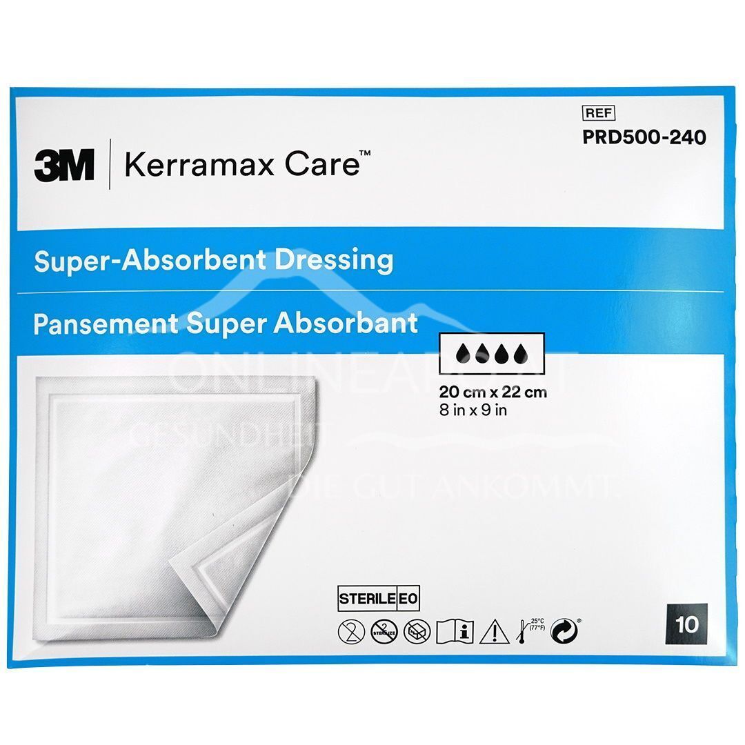 3M™ Kerramax Care™ Superabsorbent wound dressing without adhesive edge, sterile, 5 x 5 cm