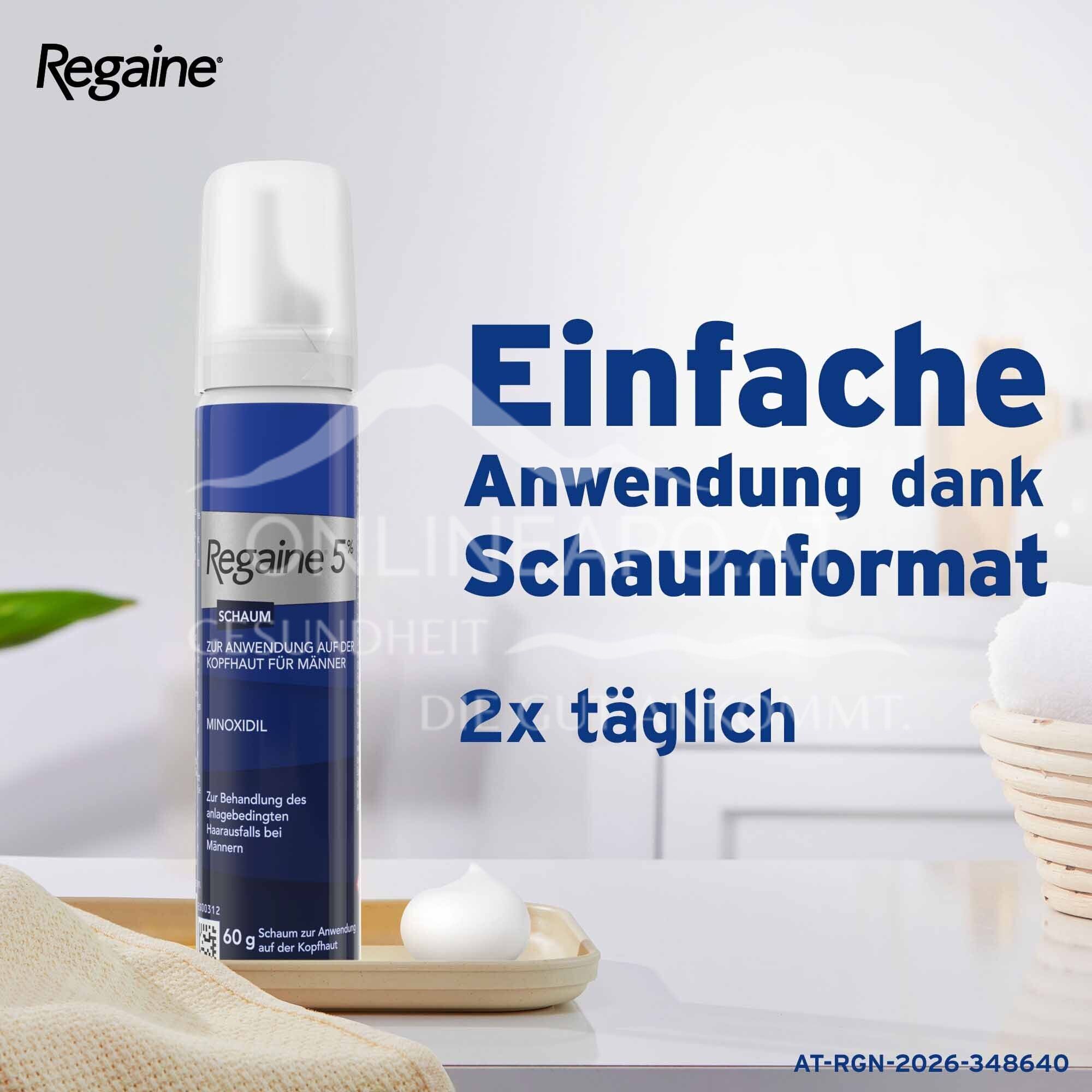 REGAINE® Men 5% Foam for use on the scalp*, 3 x 60 g