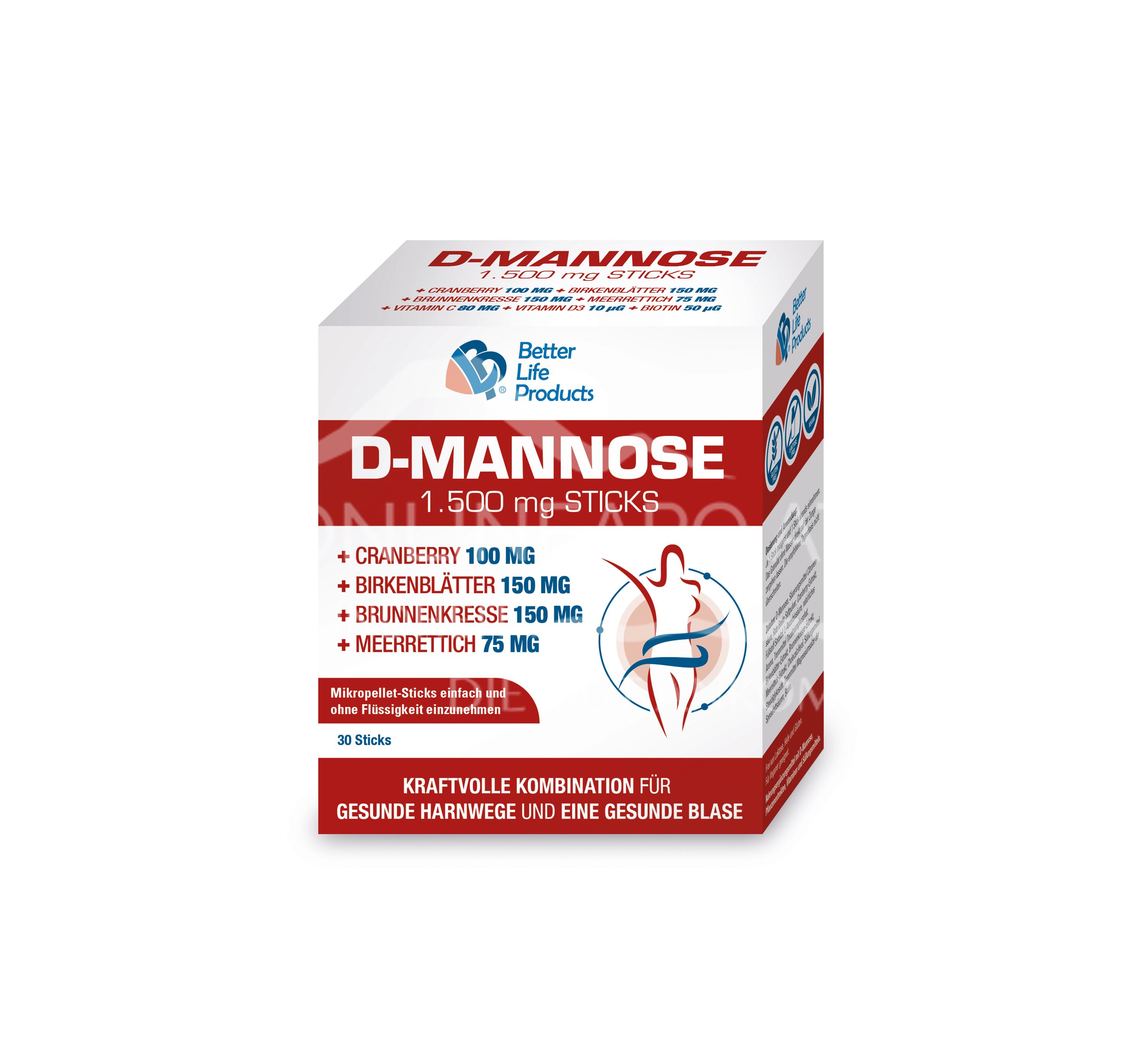 Better Life Products® D-Mannose 1.500 mg Sticks