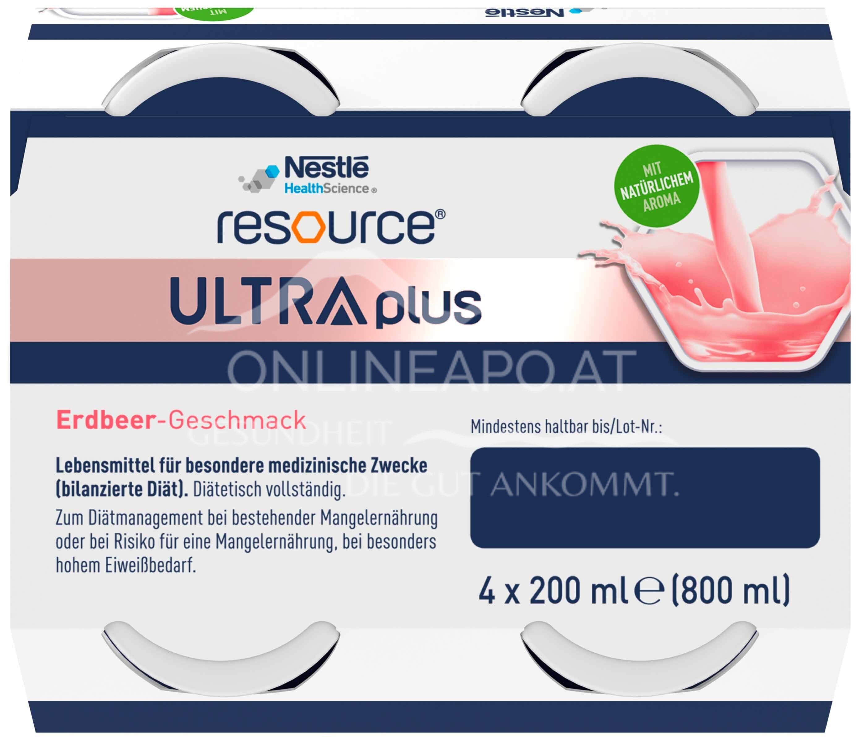 Resource® ULTRA plus High Protein Erdbeere Trinknahrung 200 ml