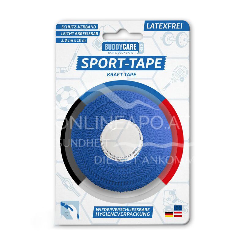 BUDDYCARE® MED Sport-Tape blau, 3,8 cm x 10m