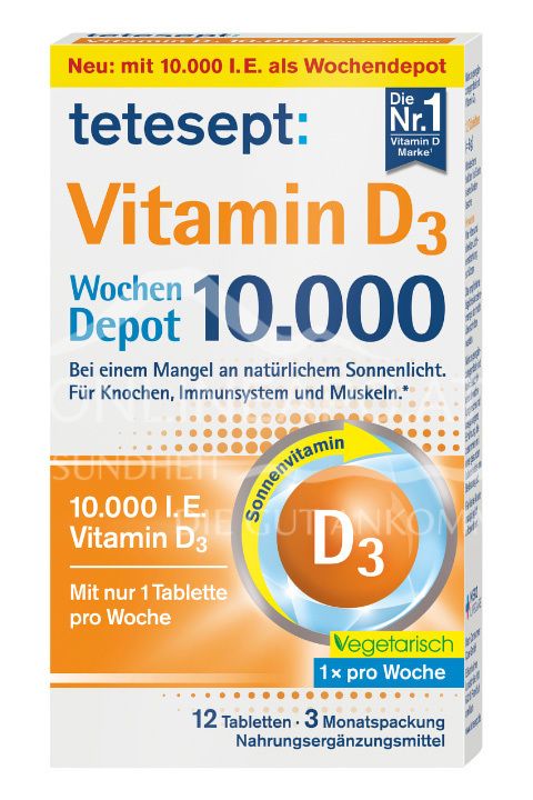 tetesept Vitamin D3 10.000 I.E. Wochendepot Tabletten