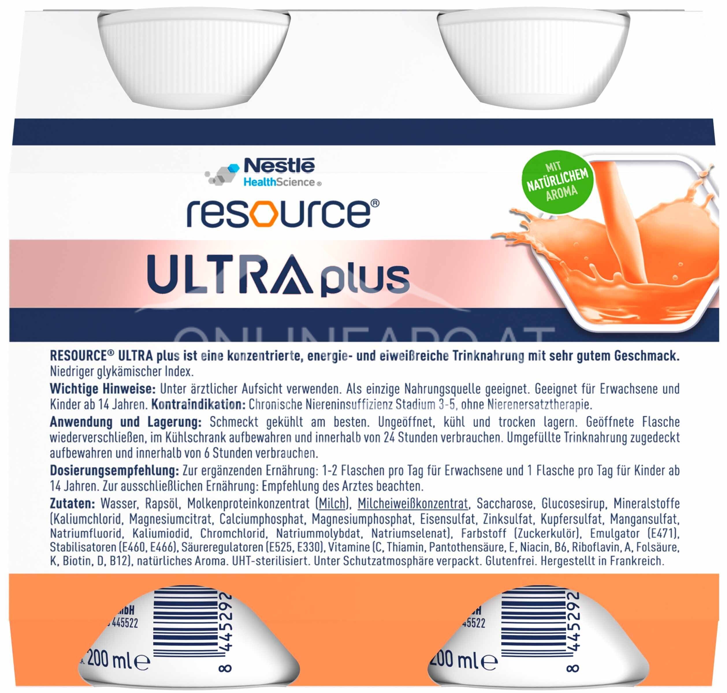 Resource® ULTRA plus High Protein Haselnuss Trinknahrung 200 ml