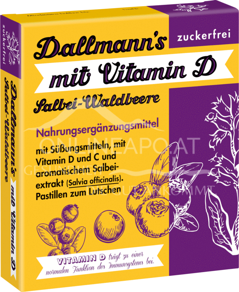 Dallmann Salbei-Waldbeere-Bonbons mit Vitamin D