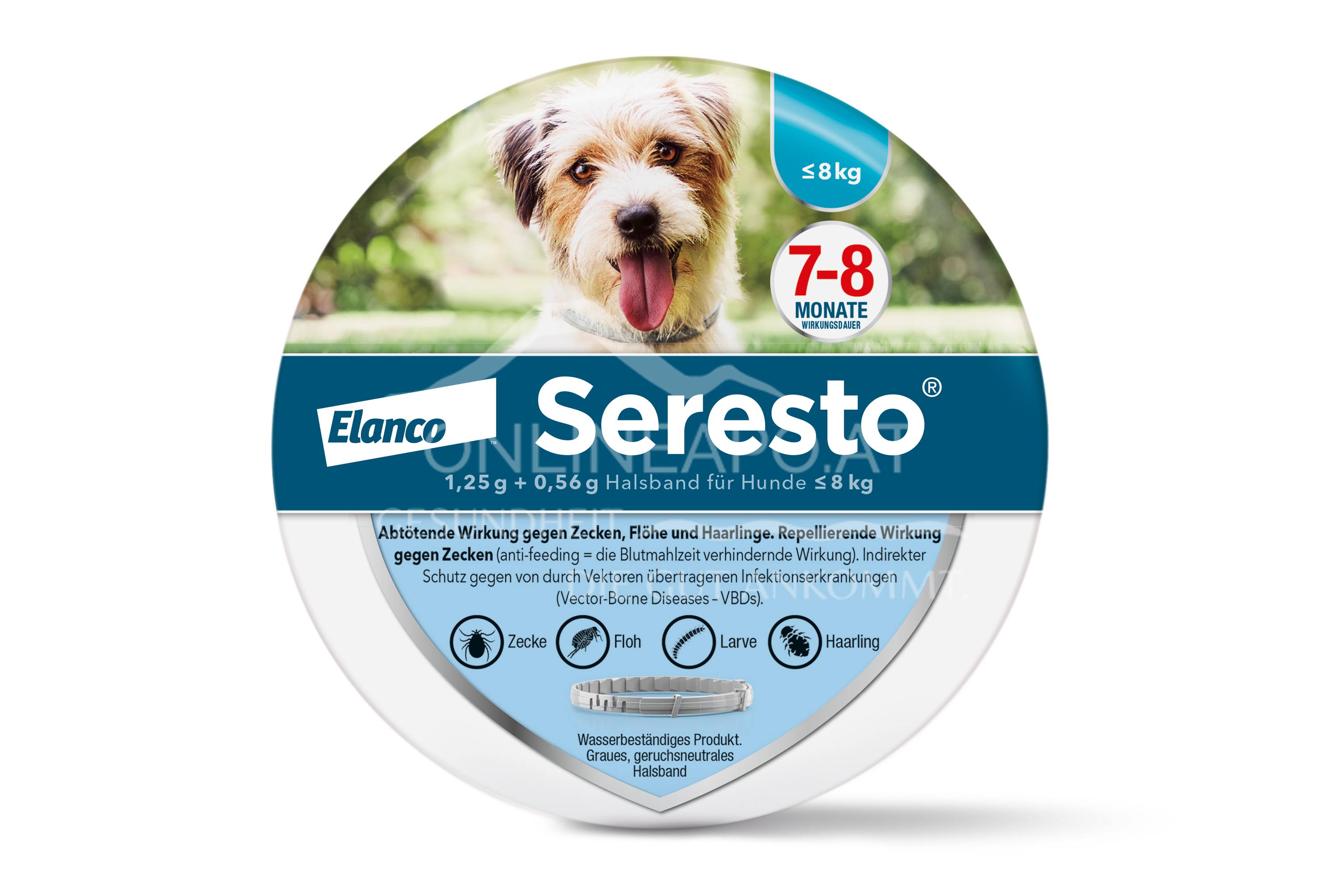 Seresto® 1,25 g + 0,56 g Halsband für Katzen und Hunde bis 8 kg