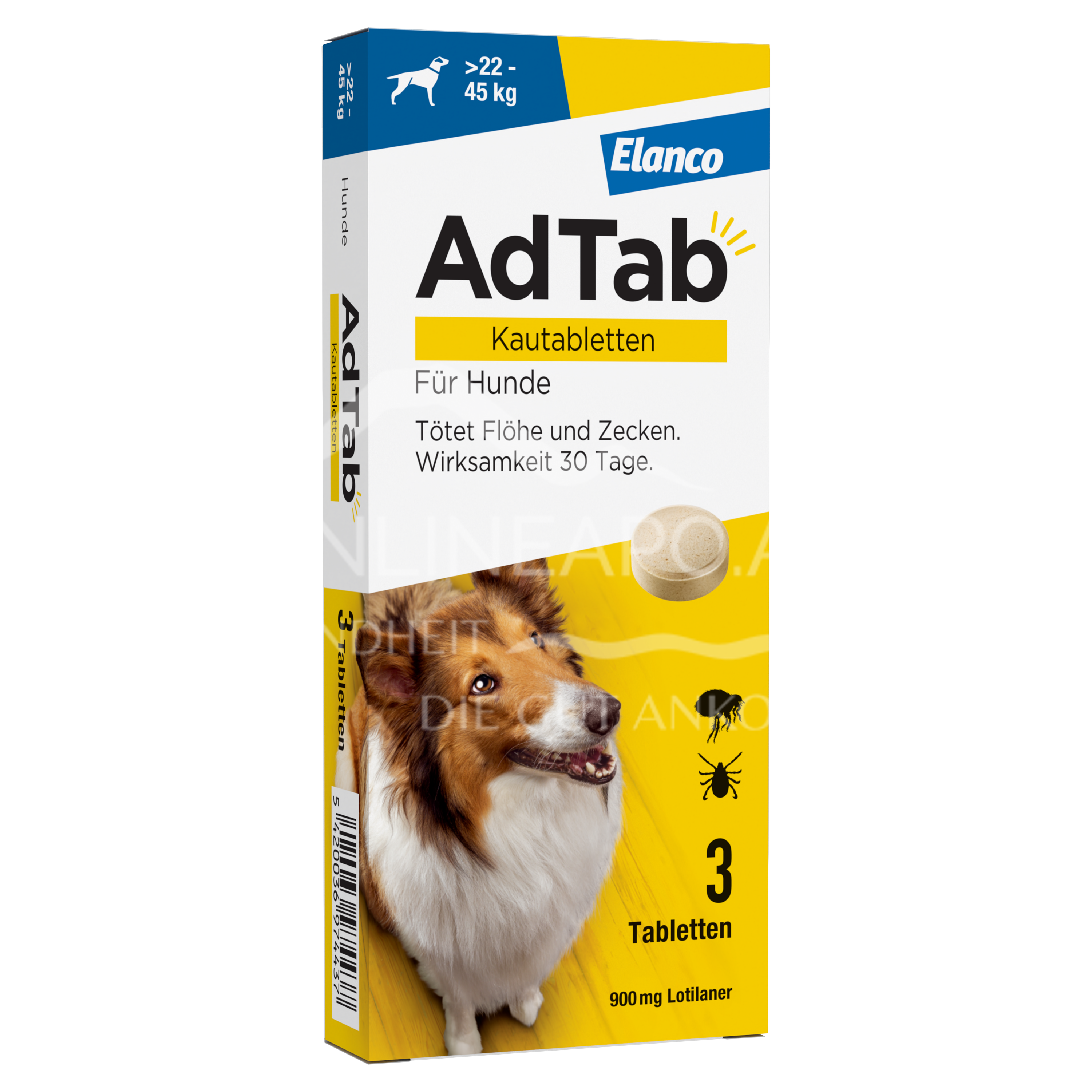 AdTab™ 900 mg Kautabletten für Hunde (> 22 – 45 kg)