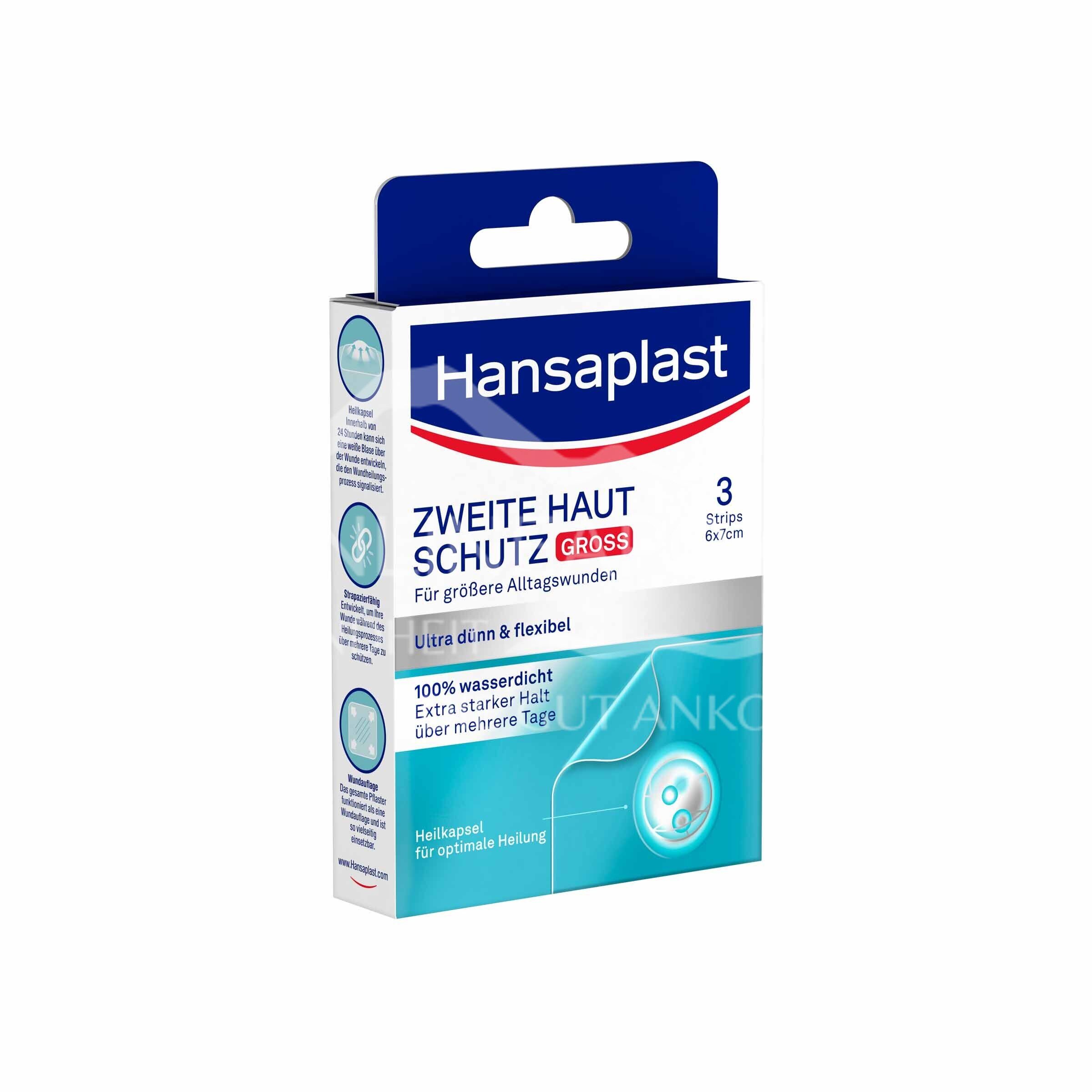 Hansaplast Zweite Haut Schutz Groß Strips 6 x 7 cm