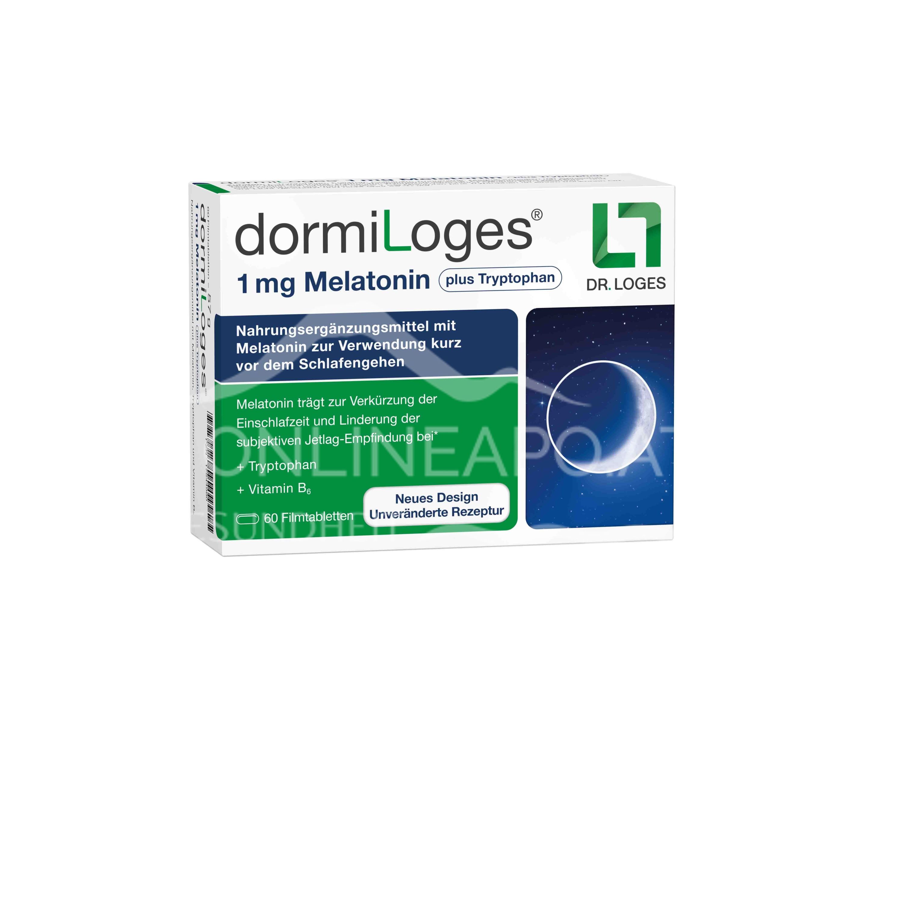 dormiLoges® 1 mg Melatonin plus Tryptophan Filmtabletten