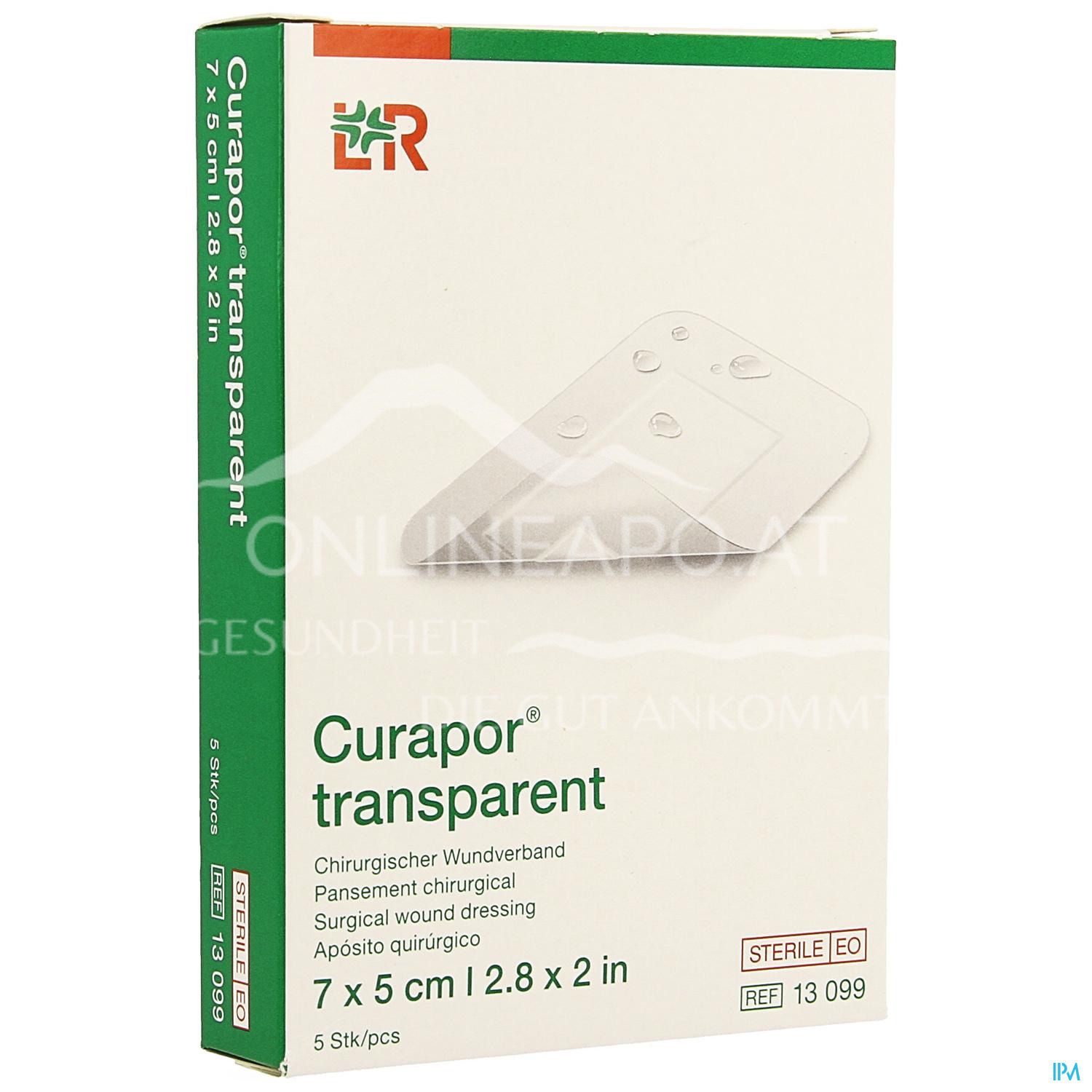 Curapor® transparent Chirurgischer Wundverband, steril 7 x 5 cm