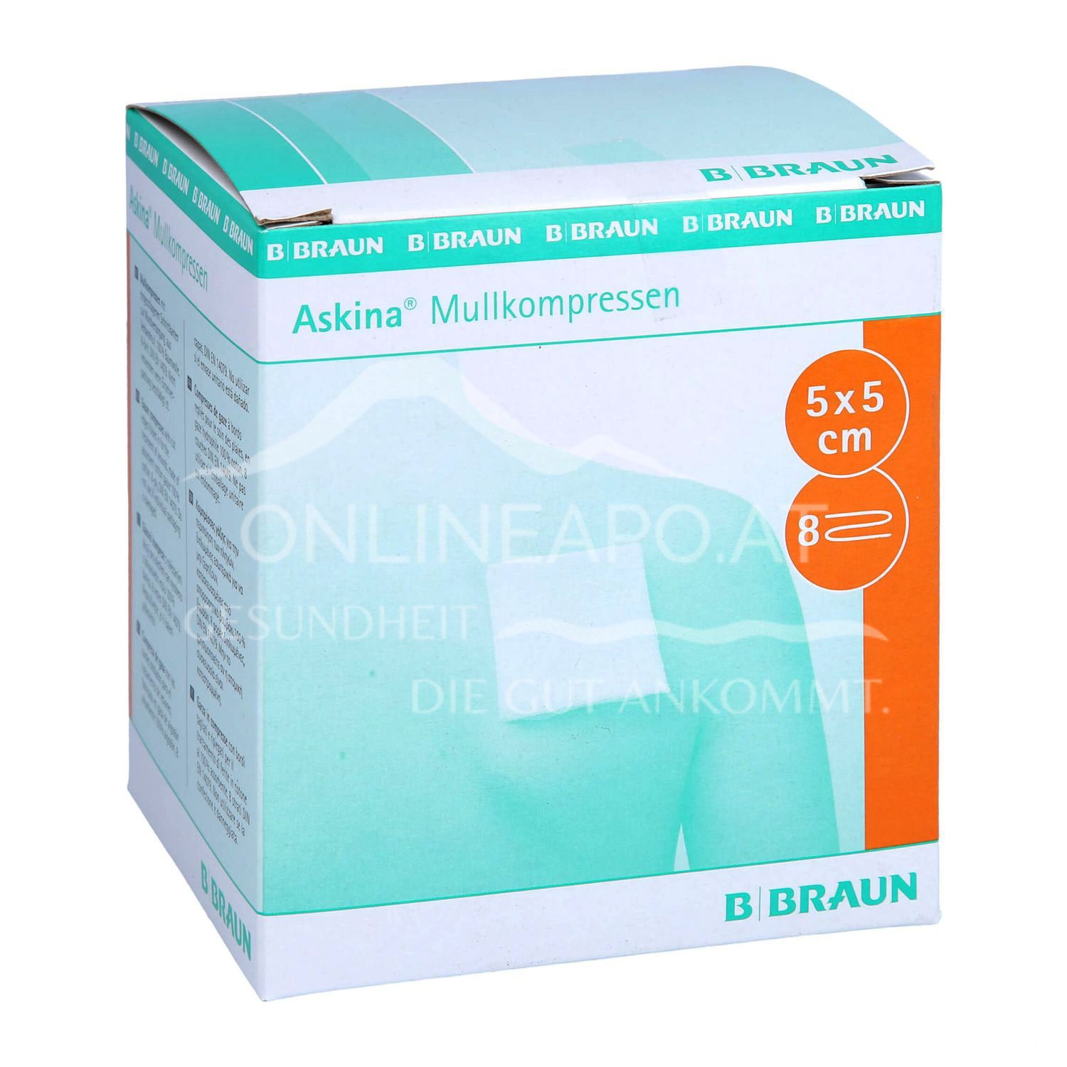 Askina® Mullkompressen 8-fach gelegt, steril, 5 x 5 cm, 25 x 2 Stück