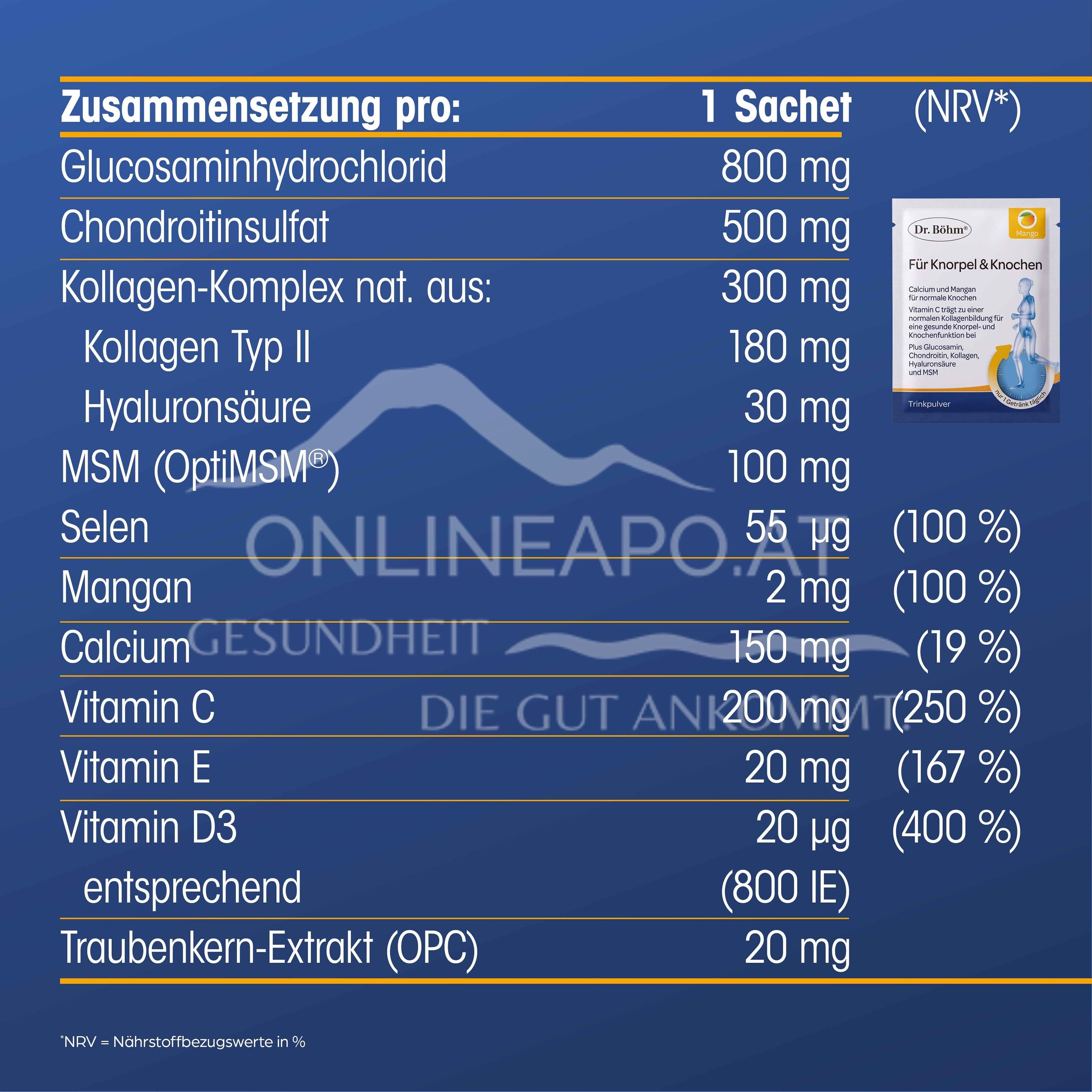 Dr. Böhm® Gelenks complex intensiv Brausegranulat - Mango