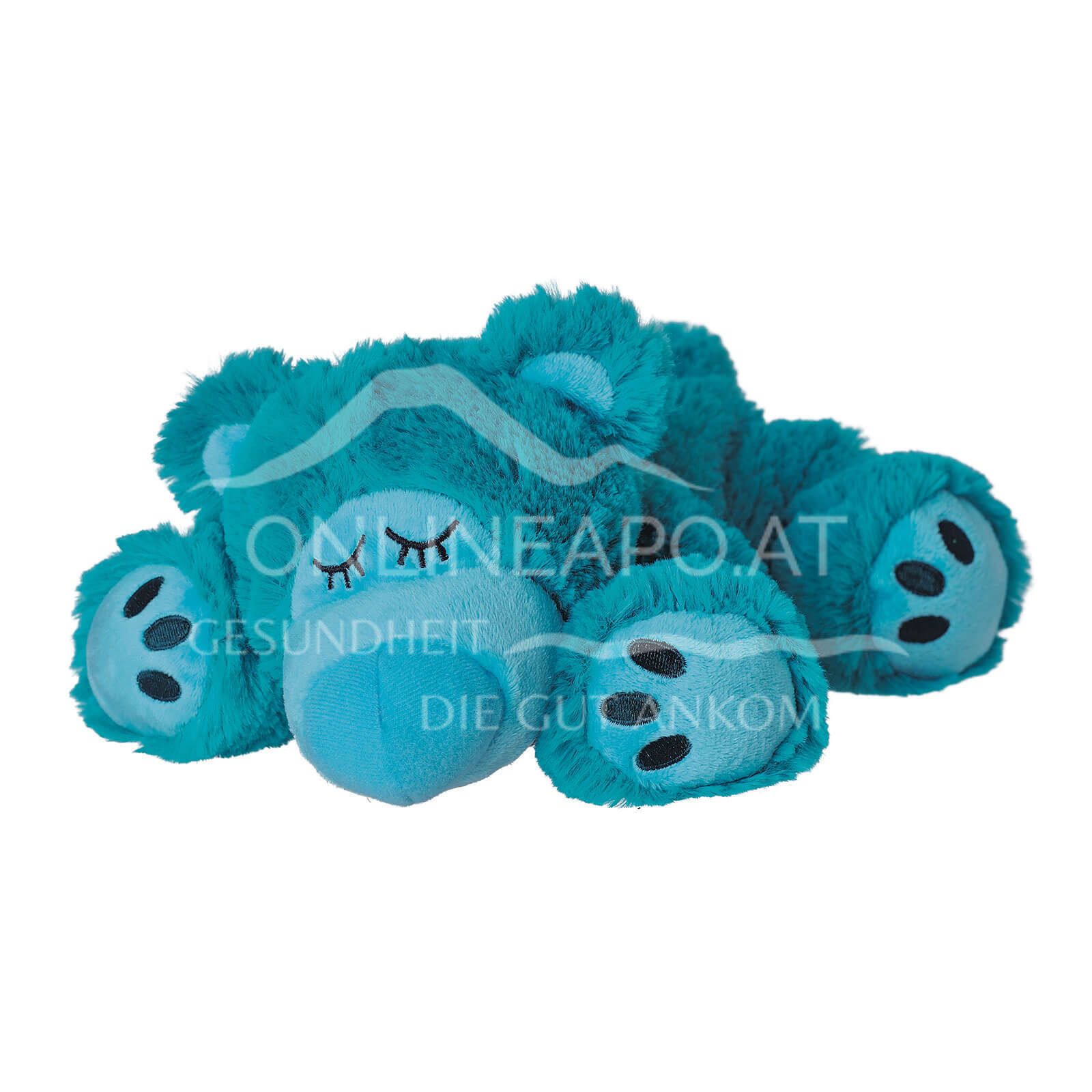 Warmies Sleepy Bear turquoise soft toy