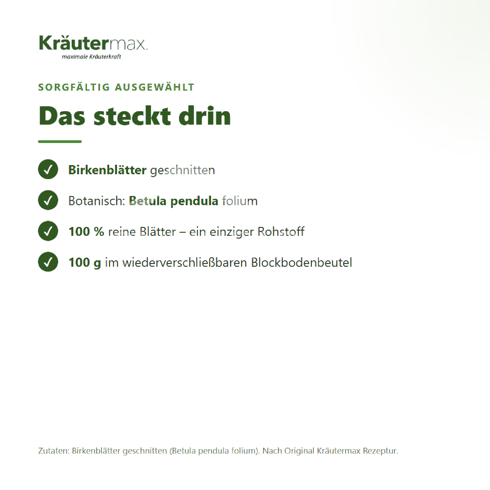 Kräutermax Birkenblätter Tee