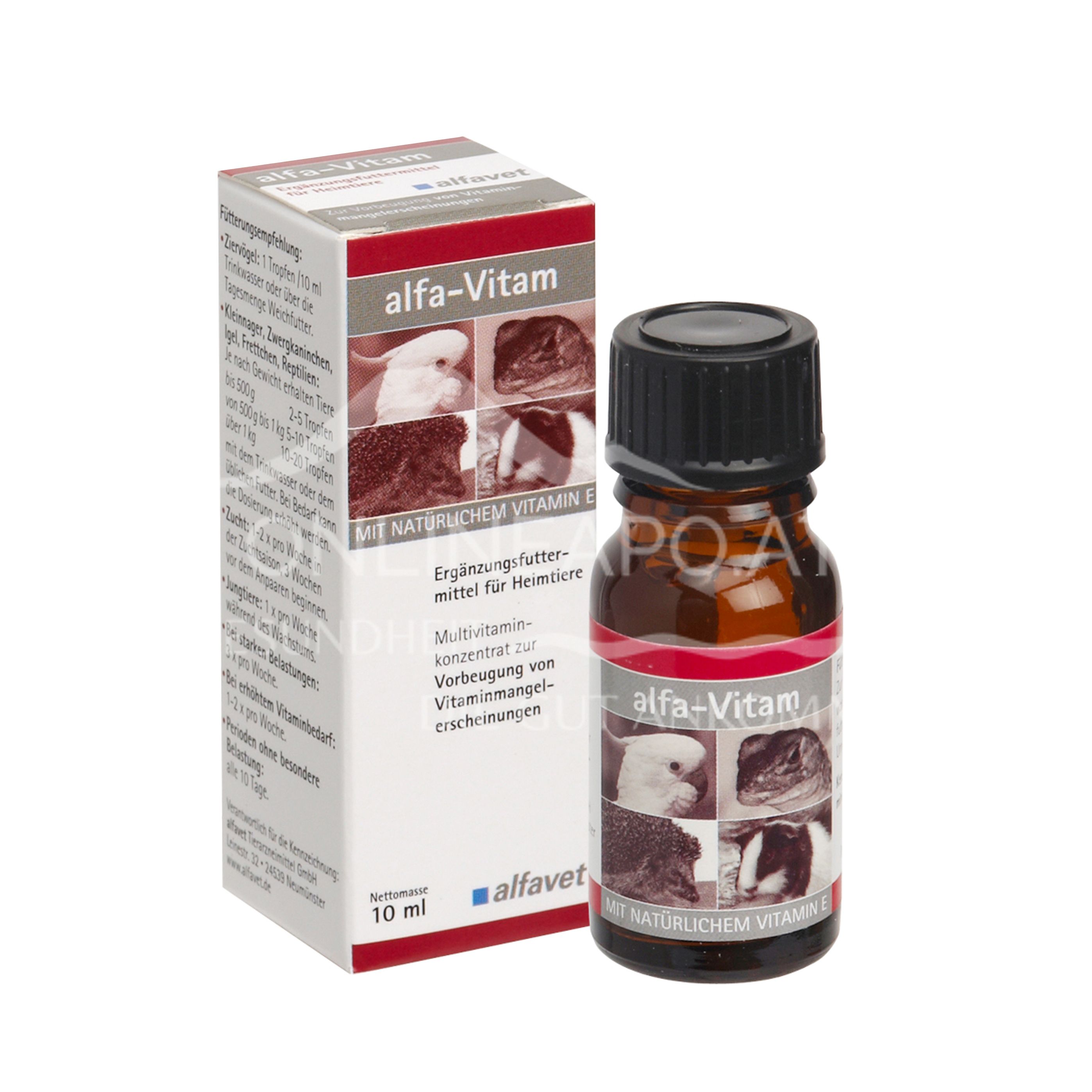 Pro Zoon alfa-Vitam Multivitaminkonzentrat für Ziervögel, Kleinnager und Reptilien