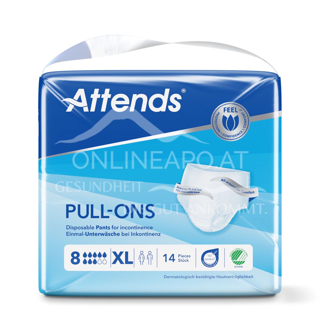 Attends Pull-Ons 8 XL - Disposable underwear for incontinence