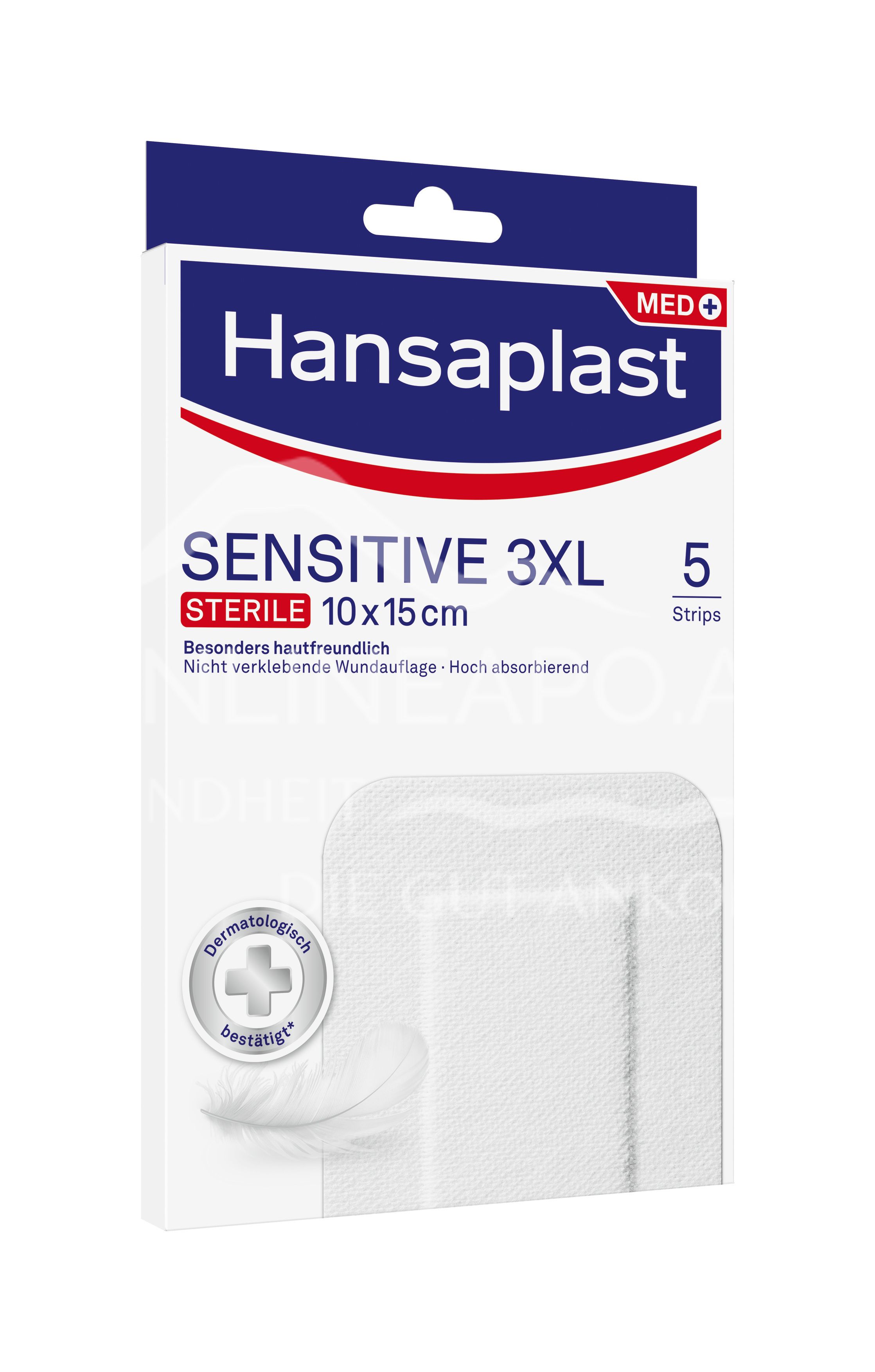 Hansaplast Sensitive 3XL Sterile Wundauflage 10 x 15 cm