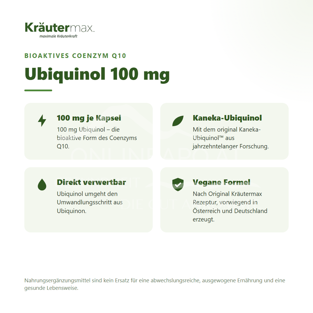 Kräutermax Ubiquinol 100 mg Kapseln
