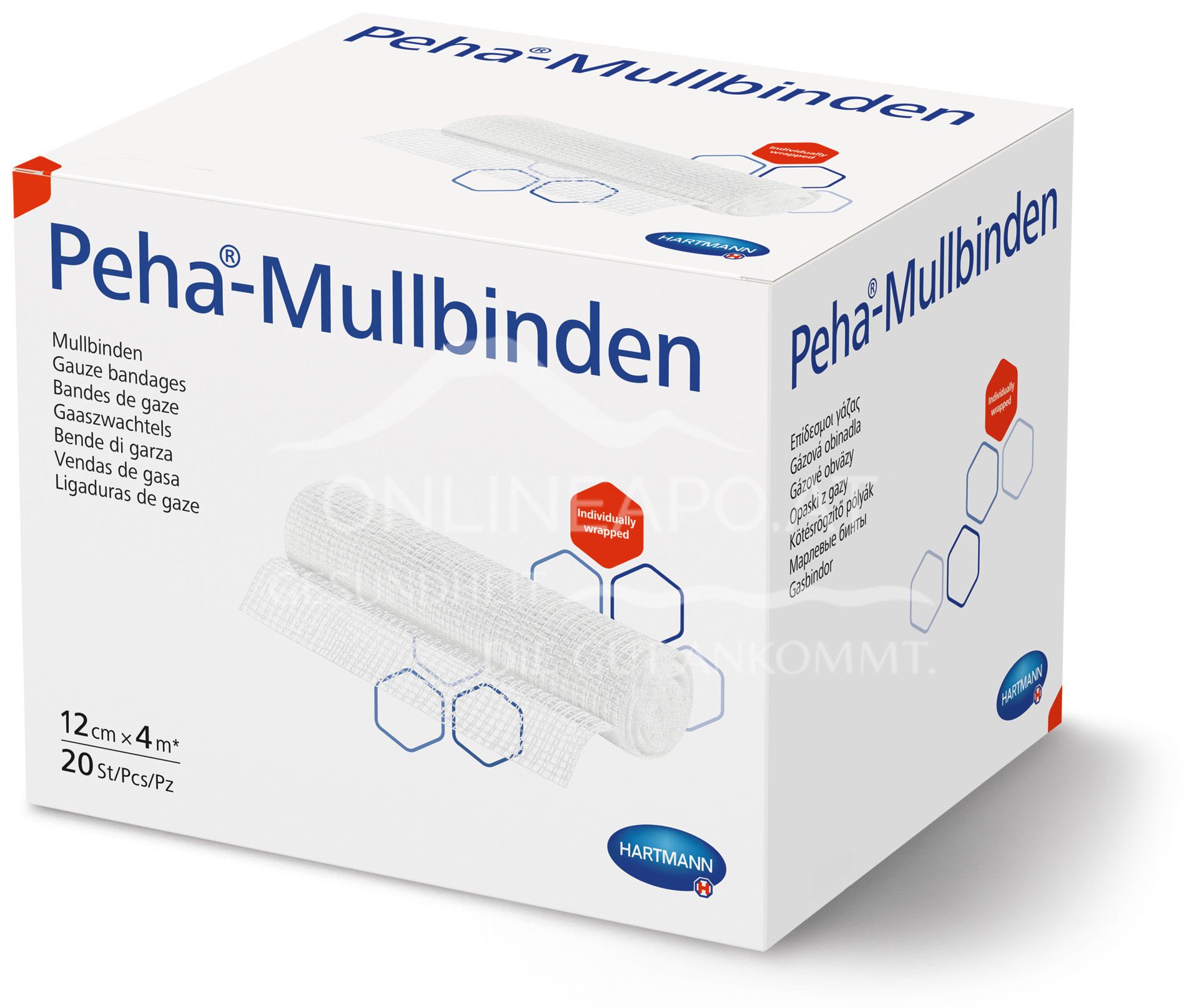 Peha® Mullbinden 12 cm x 4 m