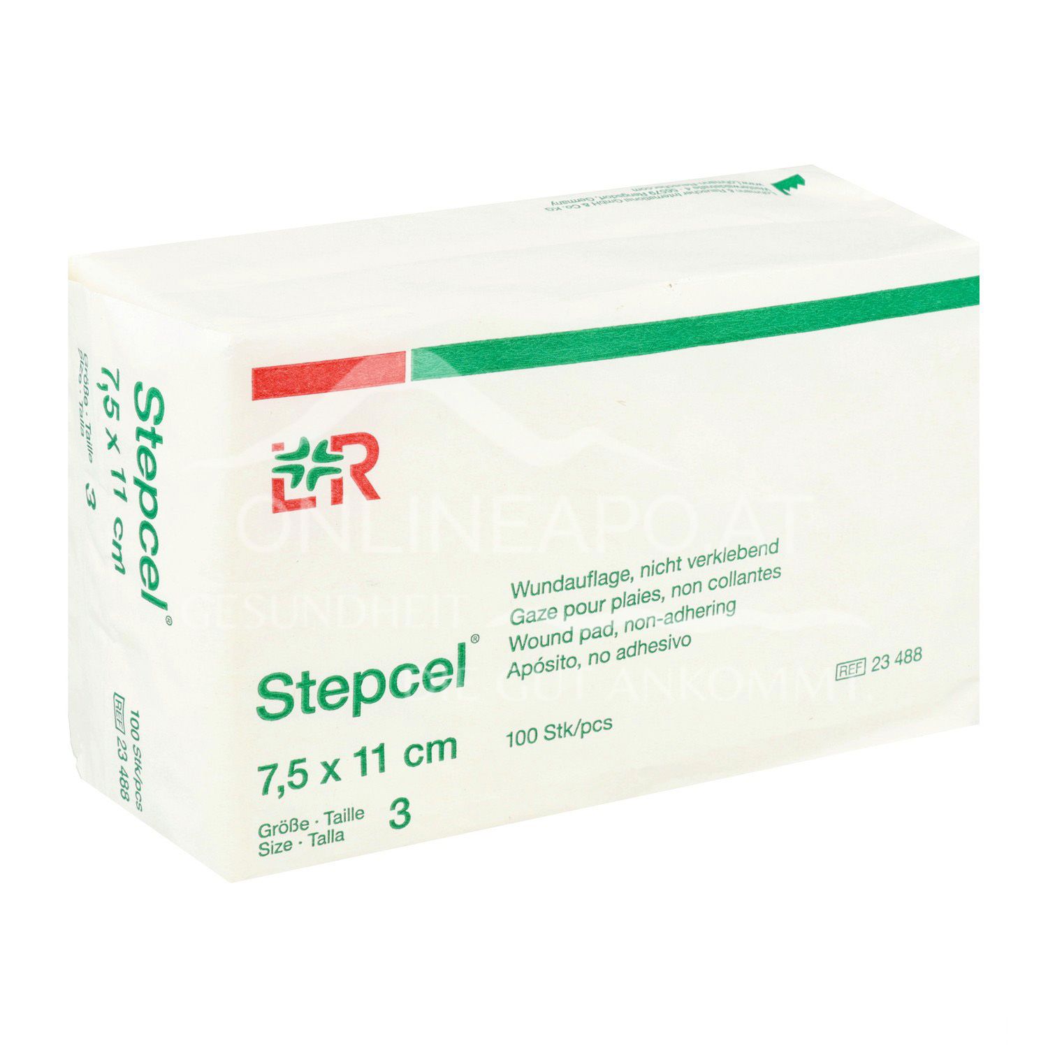 Stepcel® soft, non-adhesive wound dressing, non-sterile, 7.5 x 11 cm