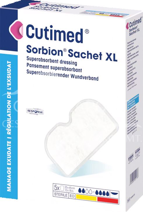 Cutimed® Sorbion® Sachet XL Superabsorbierender Wundverband steril, 45 x 25 cm