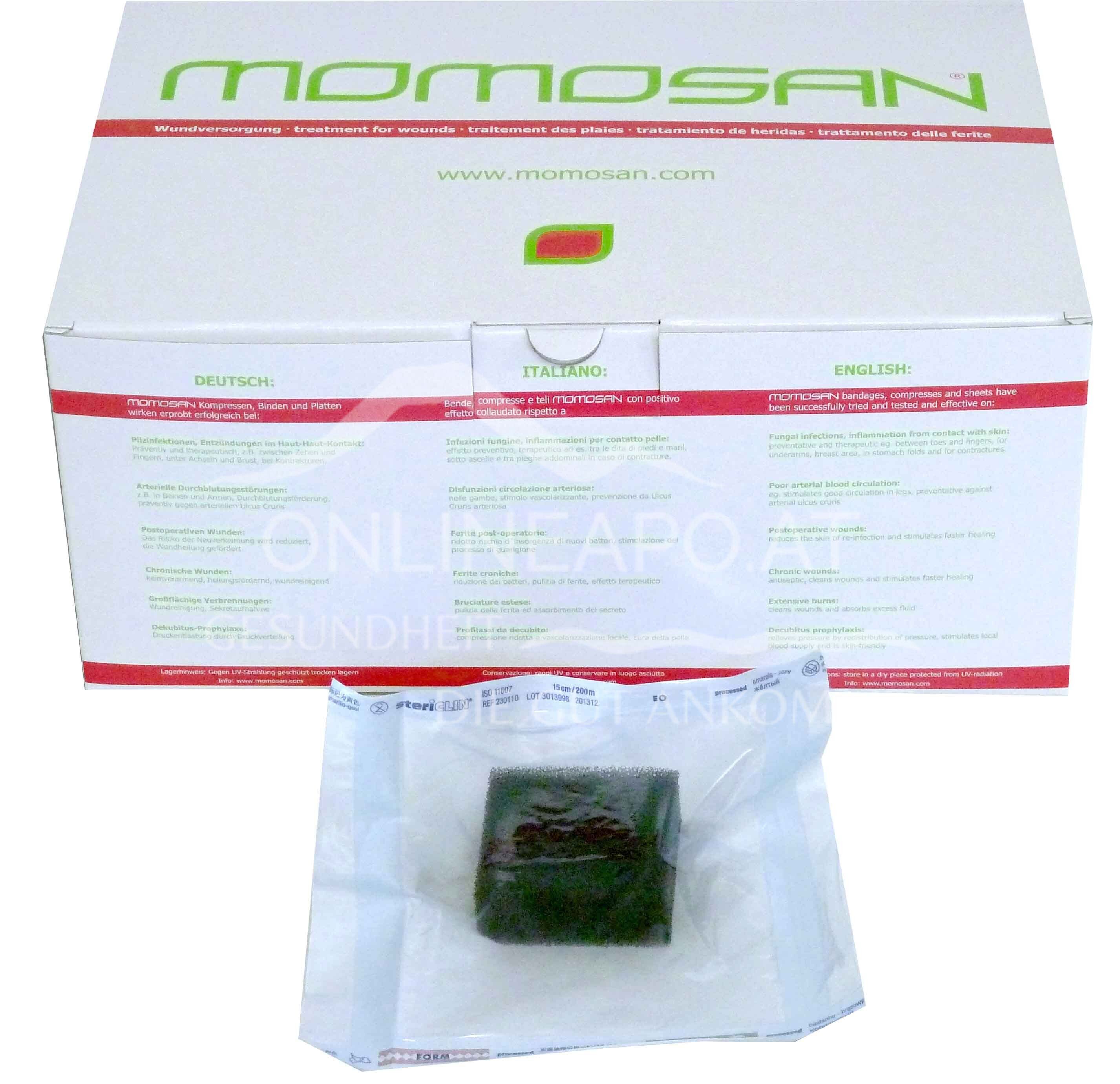 MOMOSAN-black sterile Woundcleaner VETERINARY 5x5x2cm, 30 pieces
