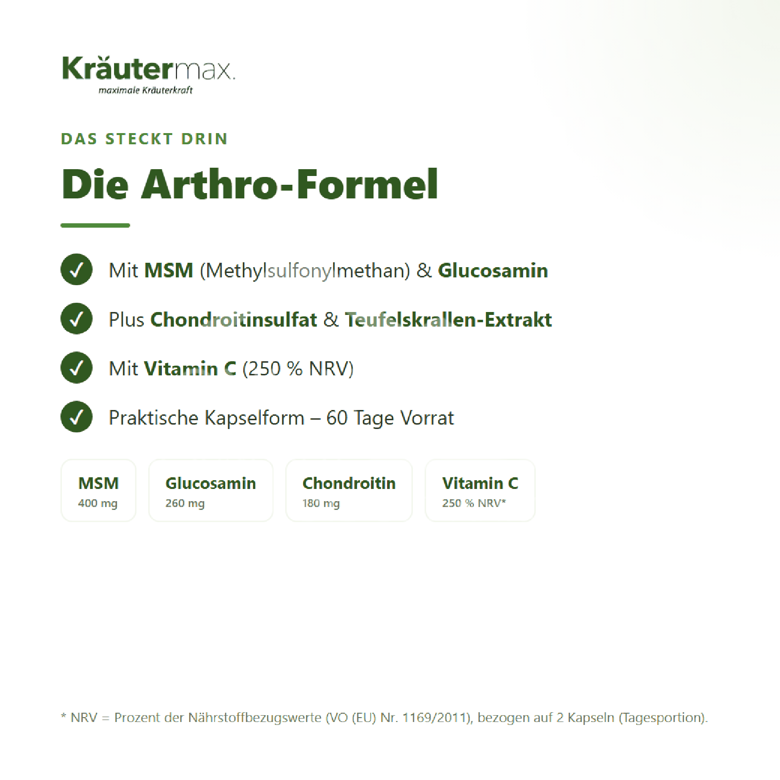 Kräutermax Arthro & Knorpel Komplex+ Kapseln