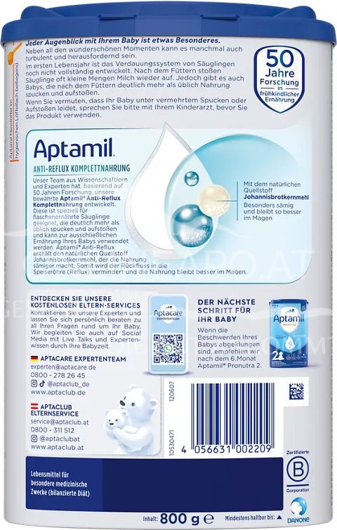 Aptamil Anti-Reflux Komplettnahrung Pulver - Von Geburt an