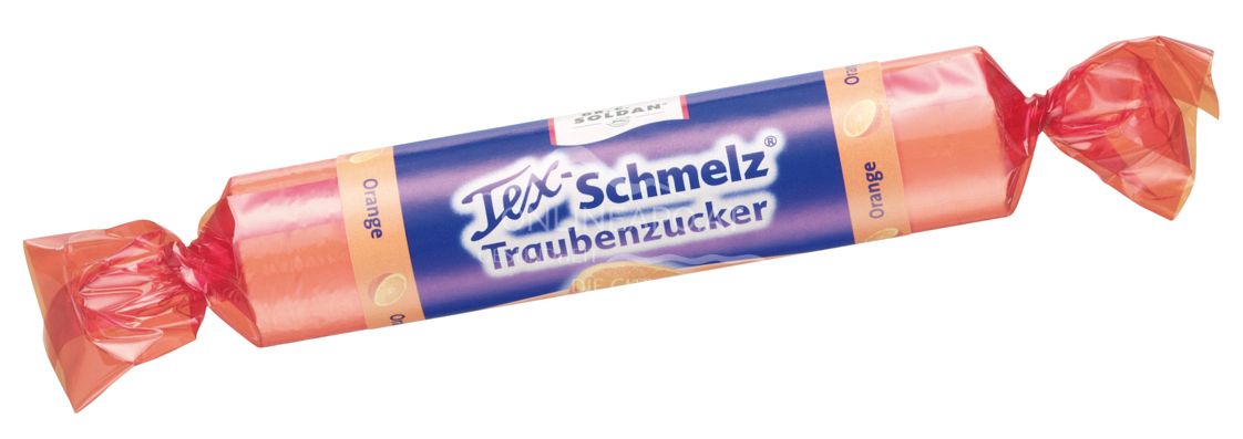 Tex-Schmelz dextrose orange, sugary, roll