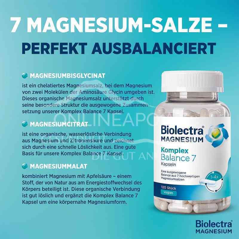 Biolectra® Magnesium Komplex Balance 7 Kapseln