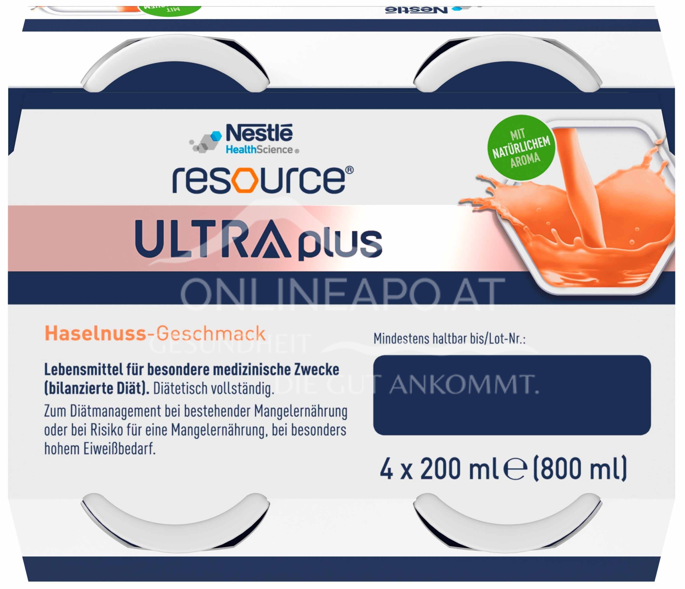 Resource® ULTRA plus High Protein Haselnuss Trinknahrung 200 ml