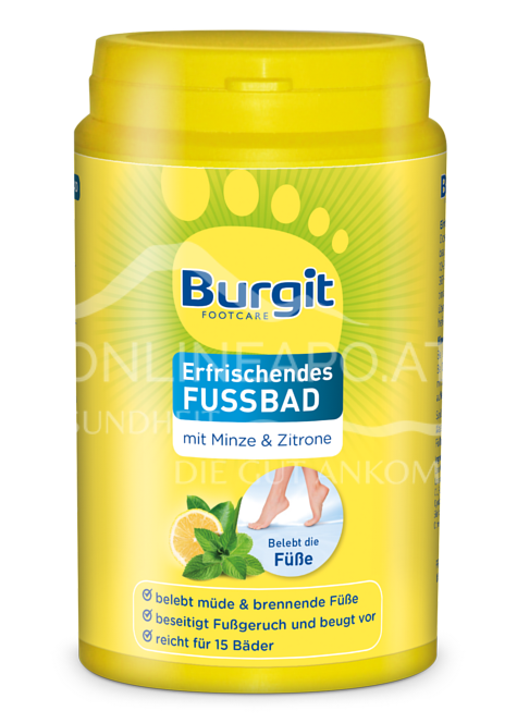 Burgit Footcare Erfrischendes Fußbad mit Minze & Zitrone