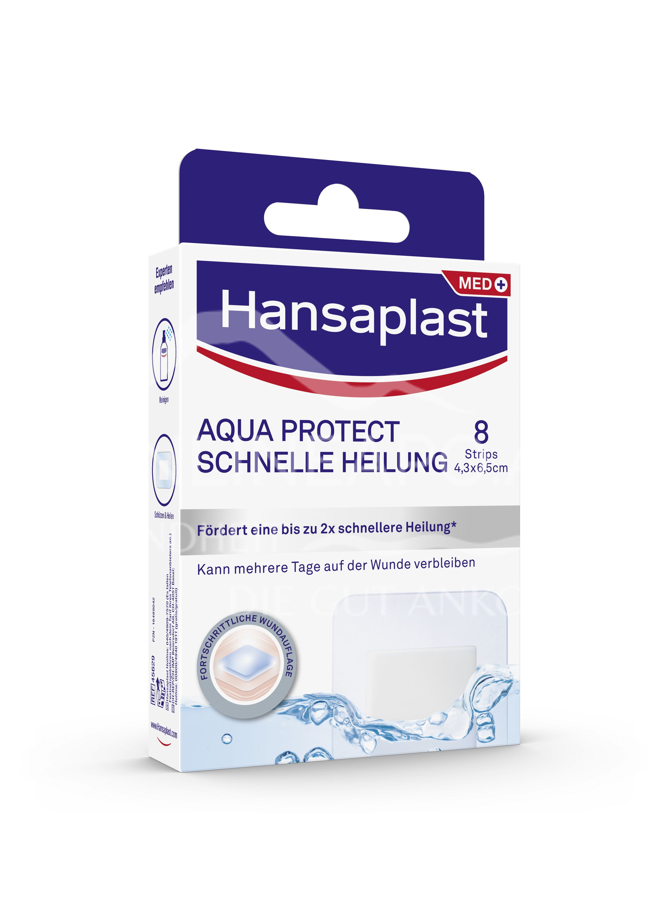 Hansaplast Aqua Protect Schnelle Heilung Strips 4,3 x 6,5 cm