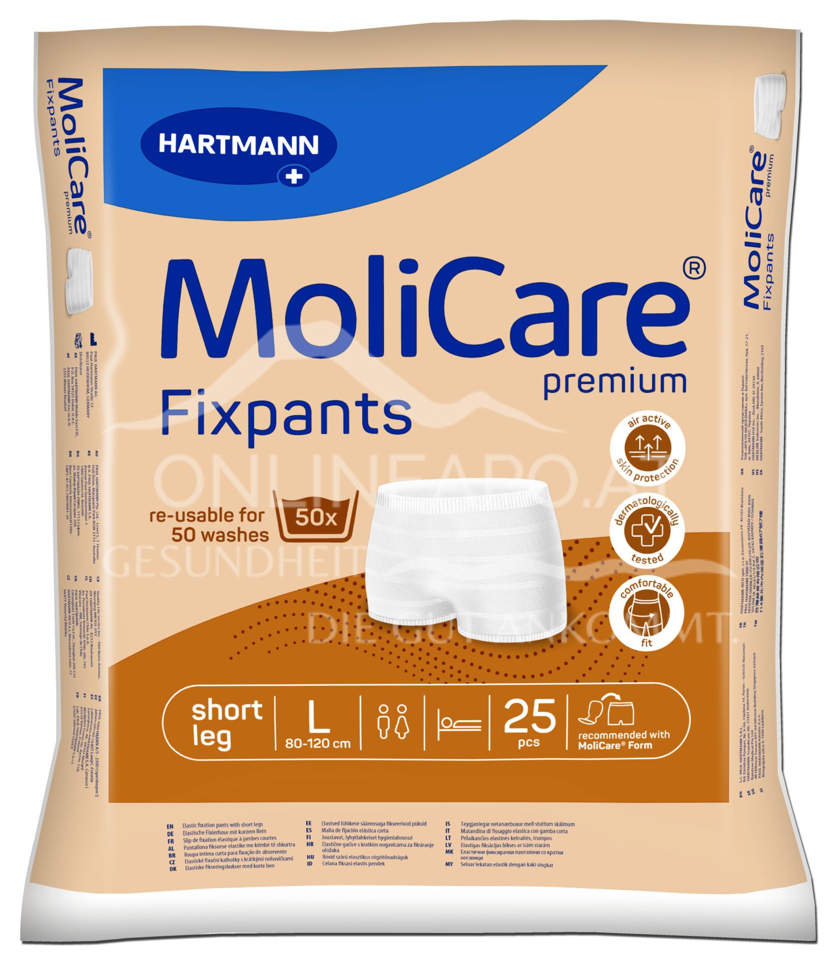 MoliCare® Premium Fixpants Long Leg - Grey fixation trousers - Size XXL