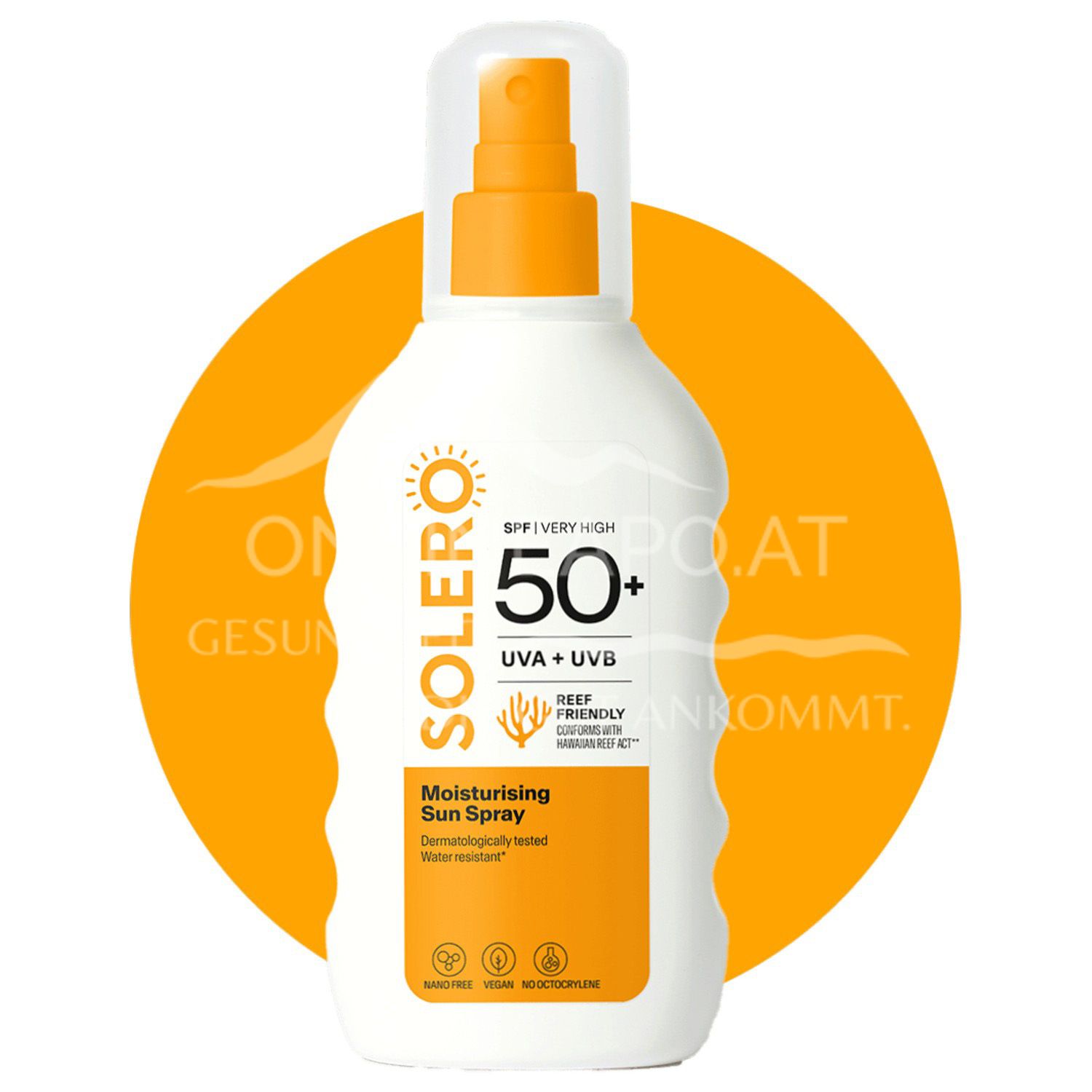 SOLERO SPF50+ Feuchtigkeitsspendendes Sonnenspray