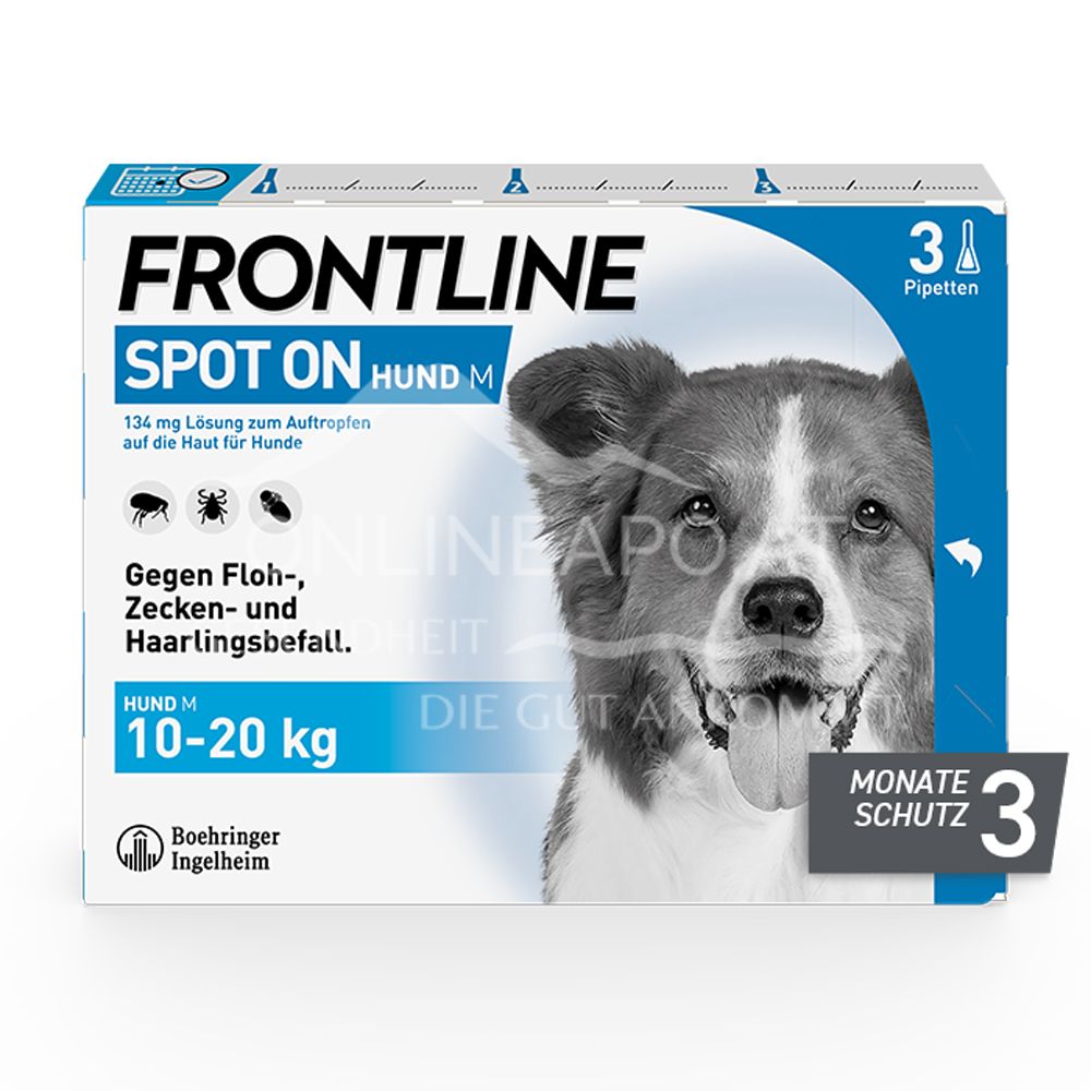 Frontline Spot-on für Mittelgroße Hunde 134 mg Lösung zum Auftropfen auf die Haut