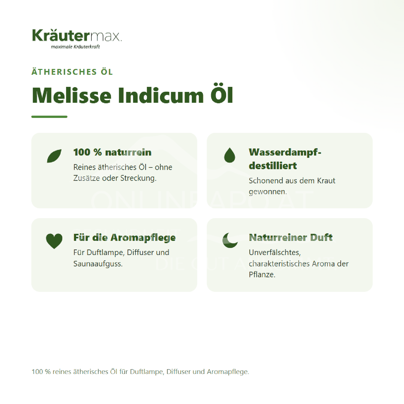 Kräutermax Melisse Indicum Öl