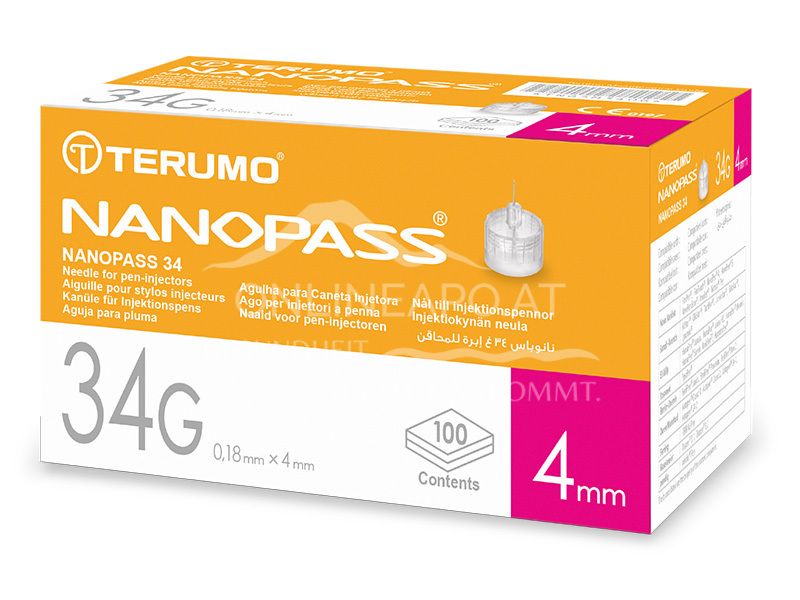 Terumo® Nanopass™ 34G-Nadel für Pen-Injektoren, 0,18 x 4 mm