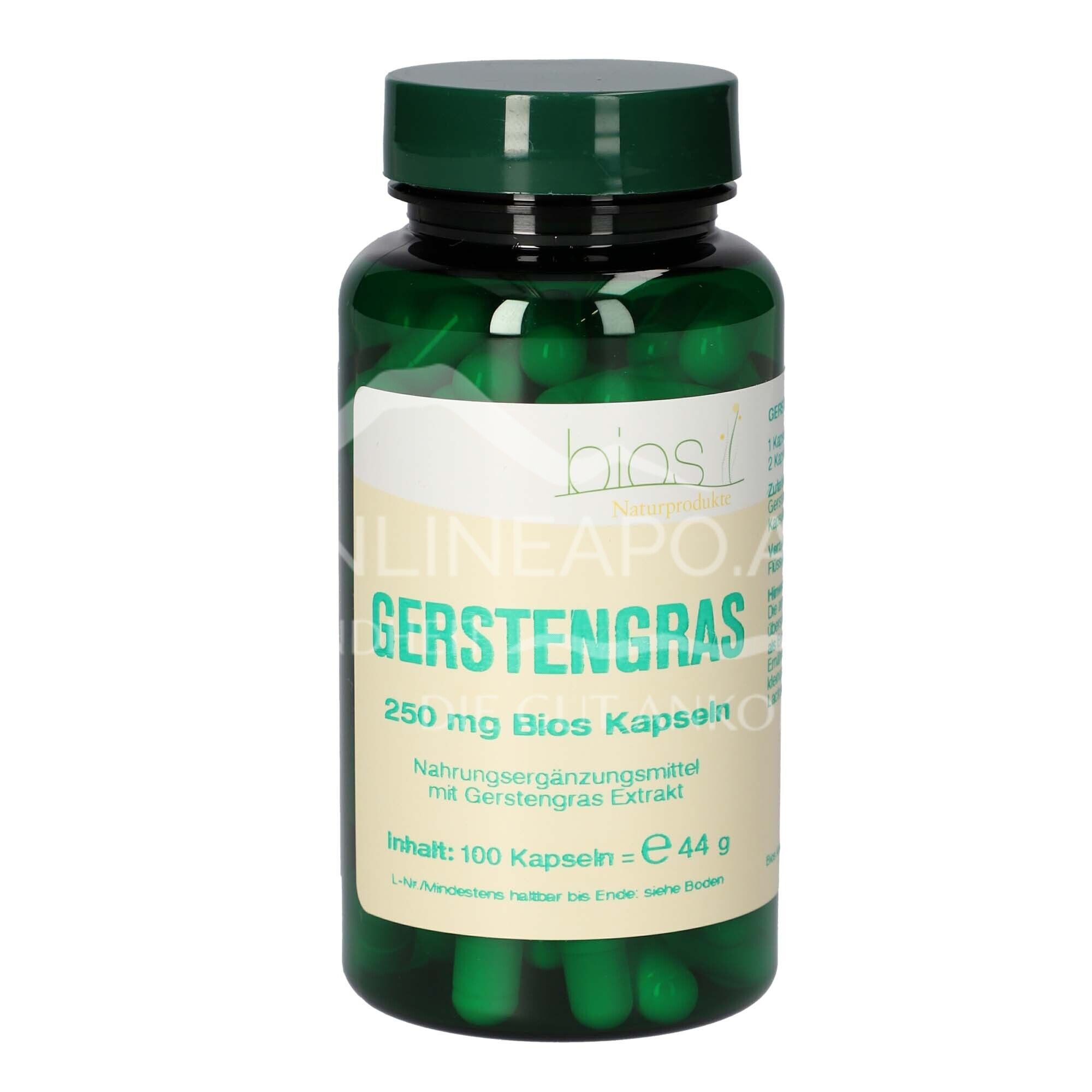 Bios Gerstengras 250 mg Kapseln