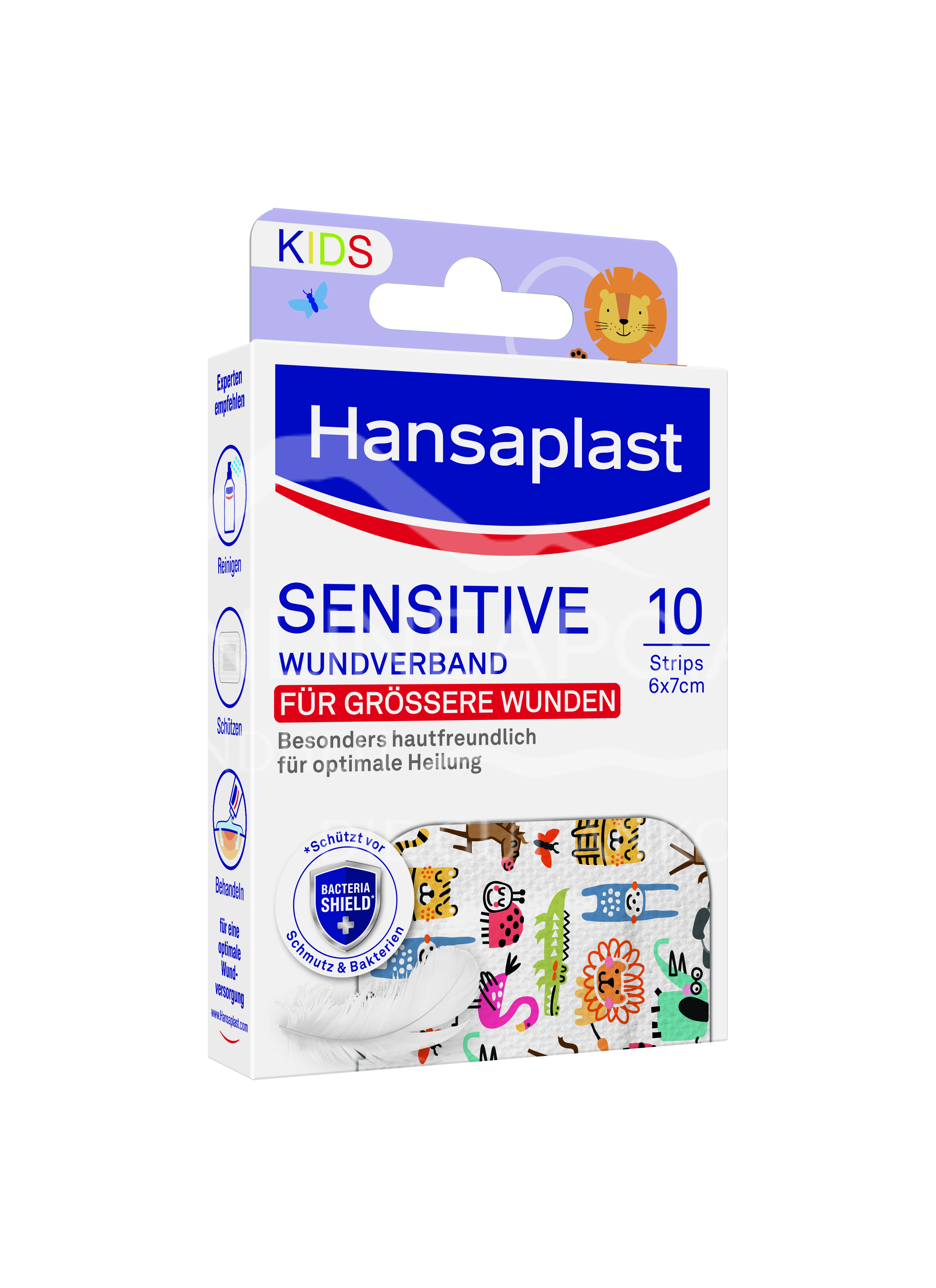 Hansaplast Paediatric Wound Dressing Sensitive XL Strips 6 x 7 cm