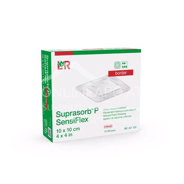 Suprasorb® P SensiFlex border silicone foam dressing, sterile, 10 x 10 cm