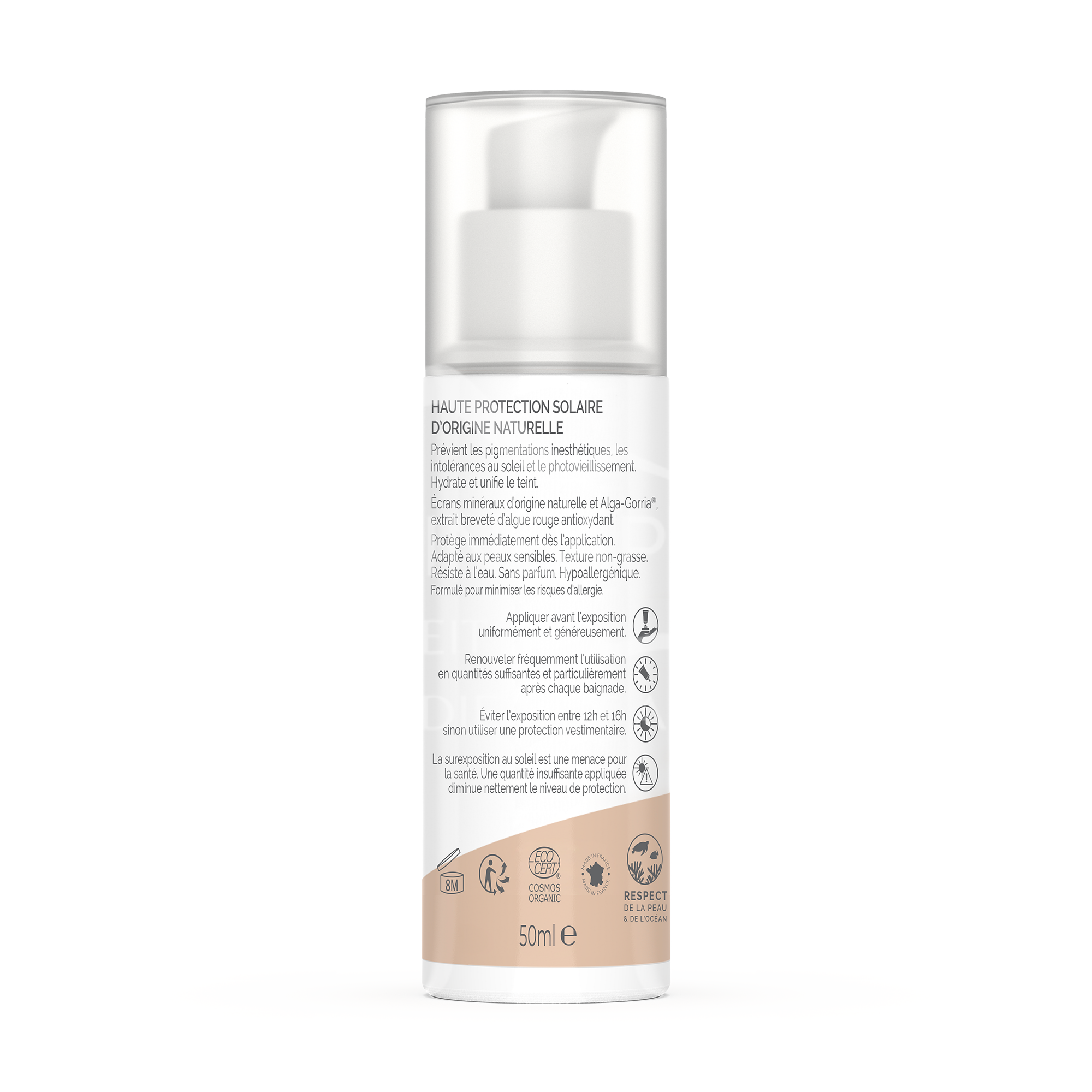 Alga Maris getönte Sonnencreme bio für Gesicht LSF 50 elfenbein LdB