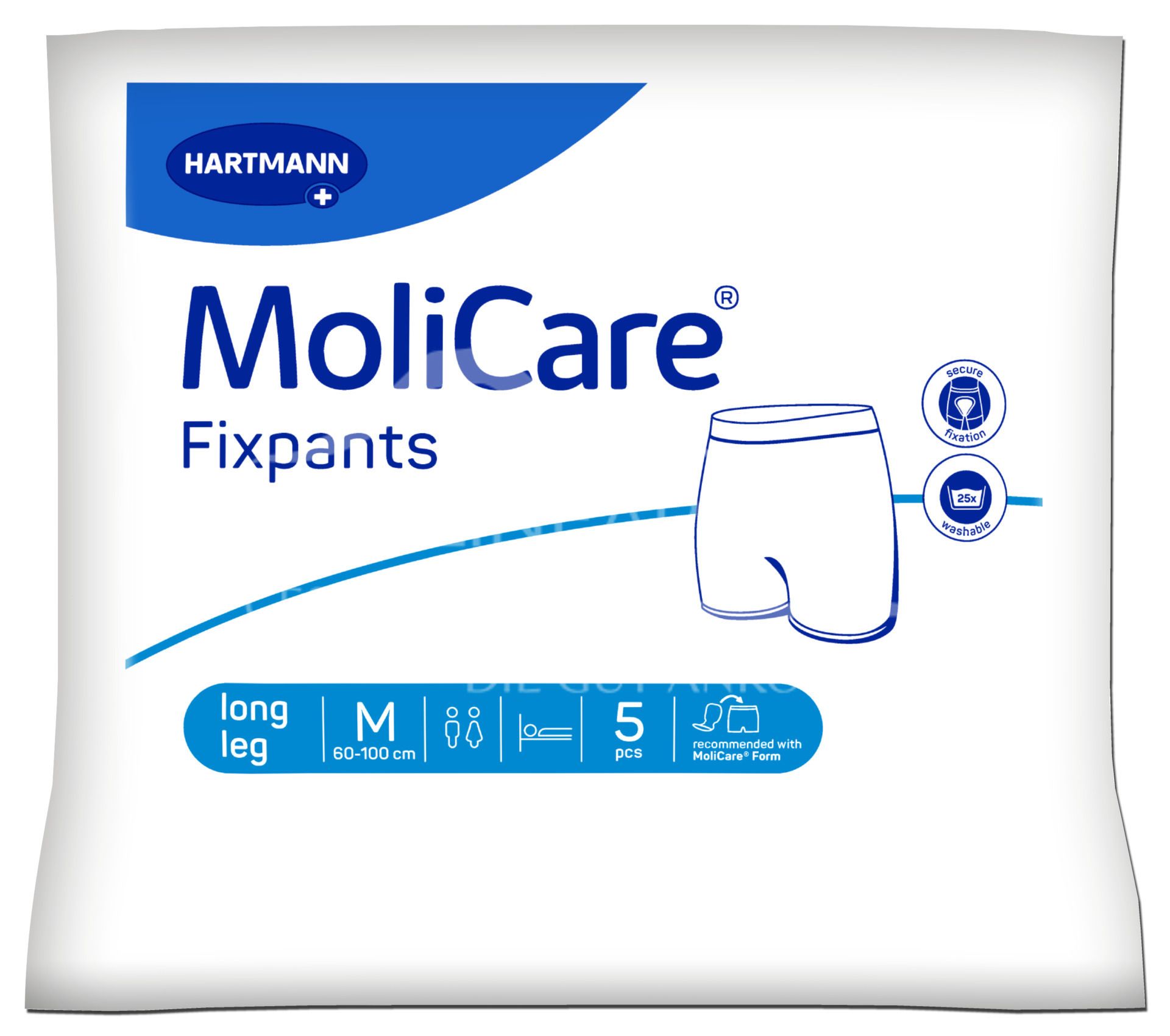 MoliCare® Premium Fixpants Long Leg - Grey fixation trousers - Size XXL