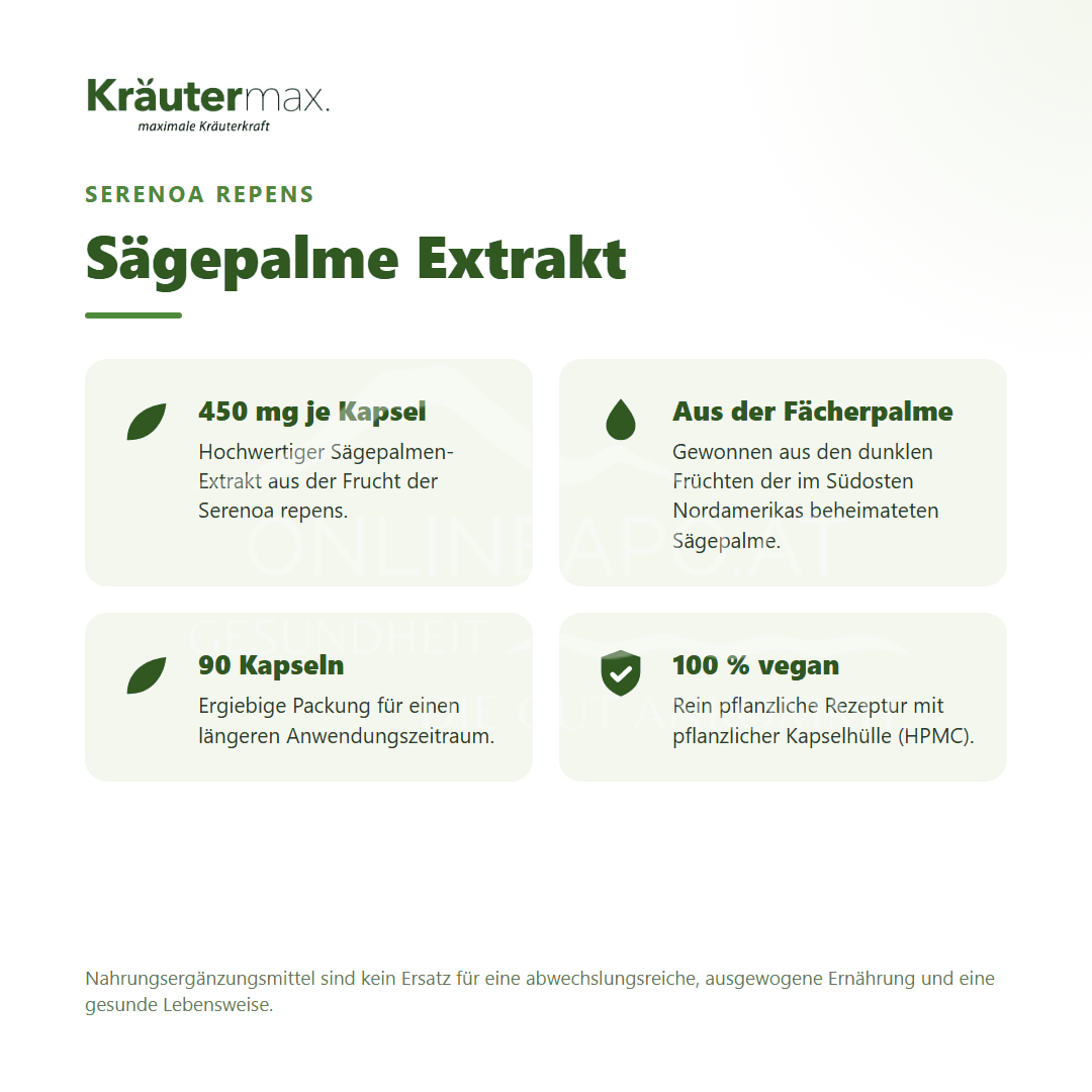 Kräutermax Sägepalme Extrakt Kapseln