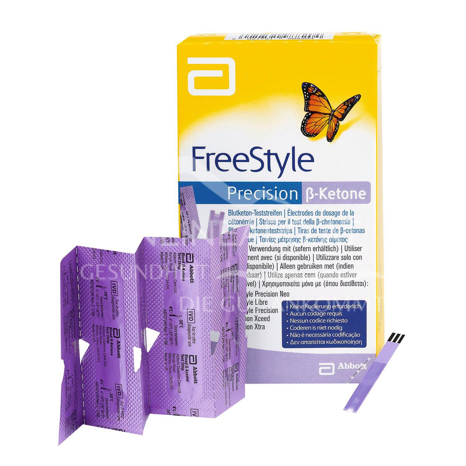 Abbott FreeStyle Precision Beta-Keton Blutketonteststreifen