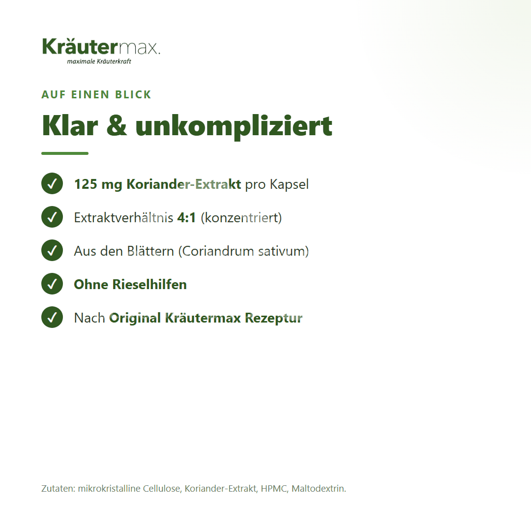 Kräutermax Koriander Kapseln