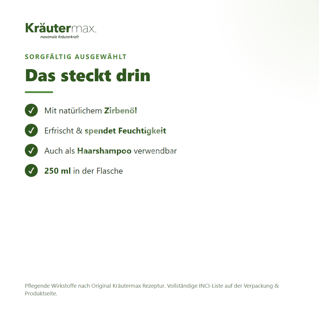 Kräutermax Zirbe Duschgel