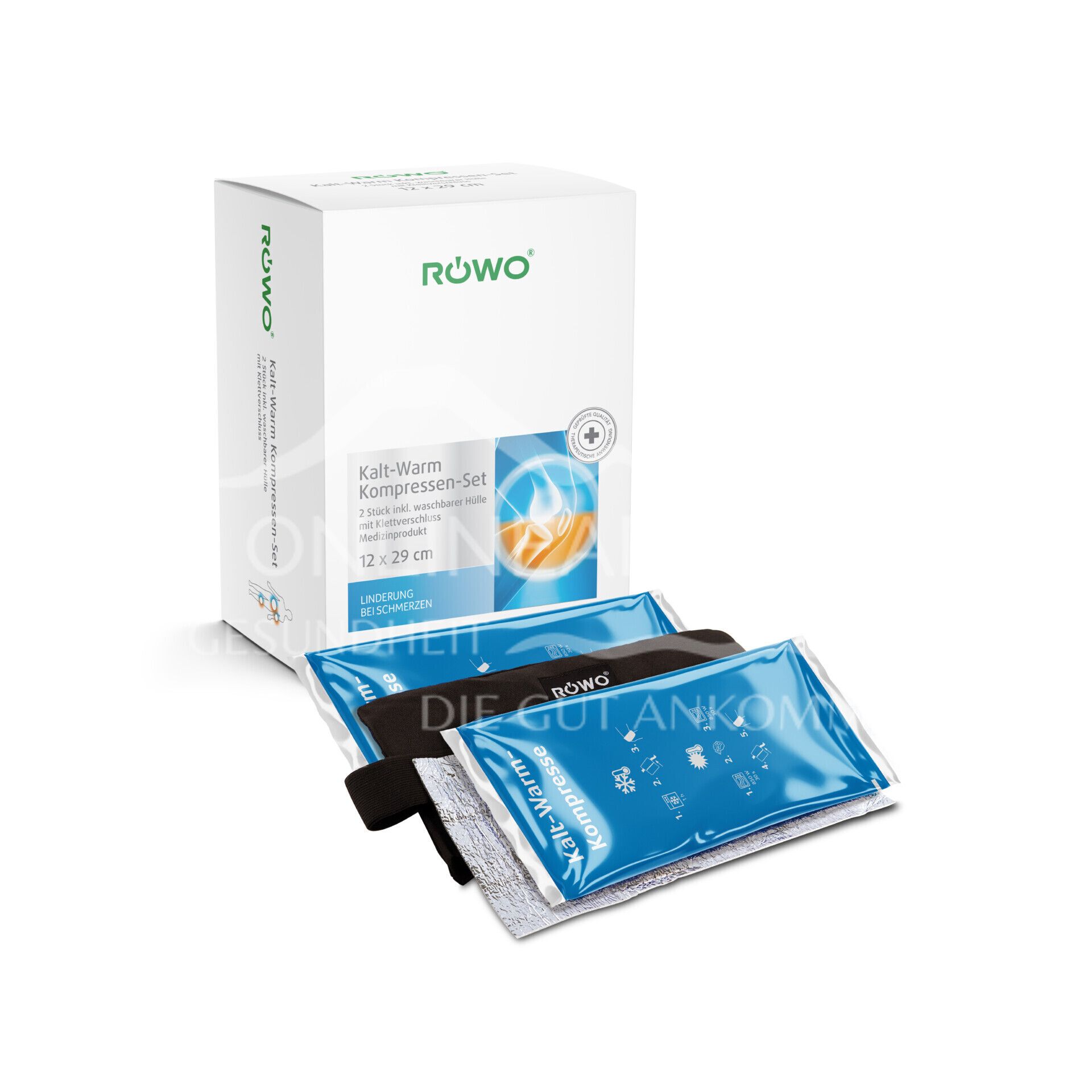 RÖWO cold-warm compress set with bandage 12 x 29 cm
