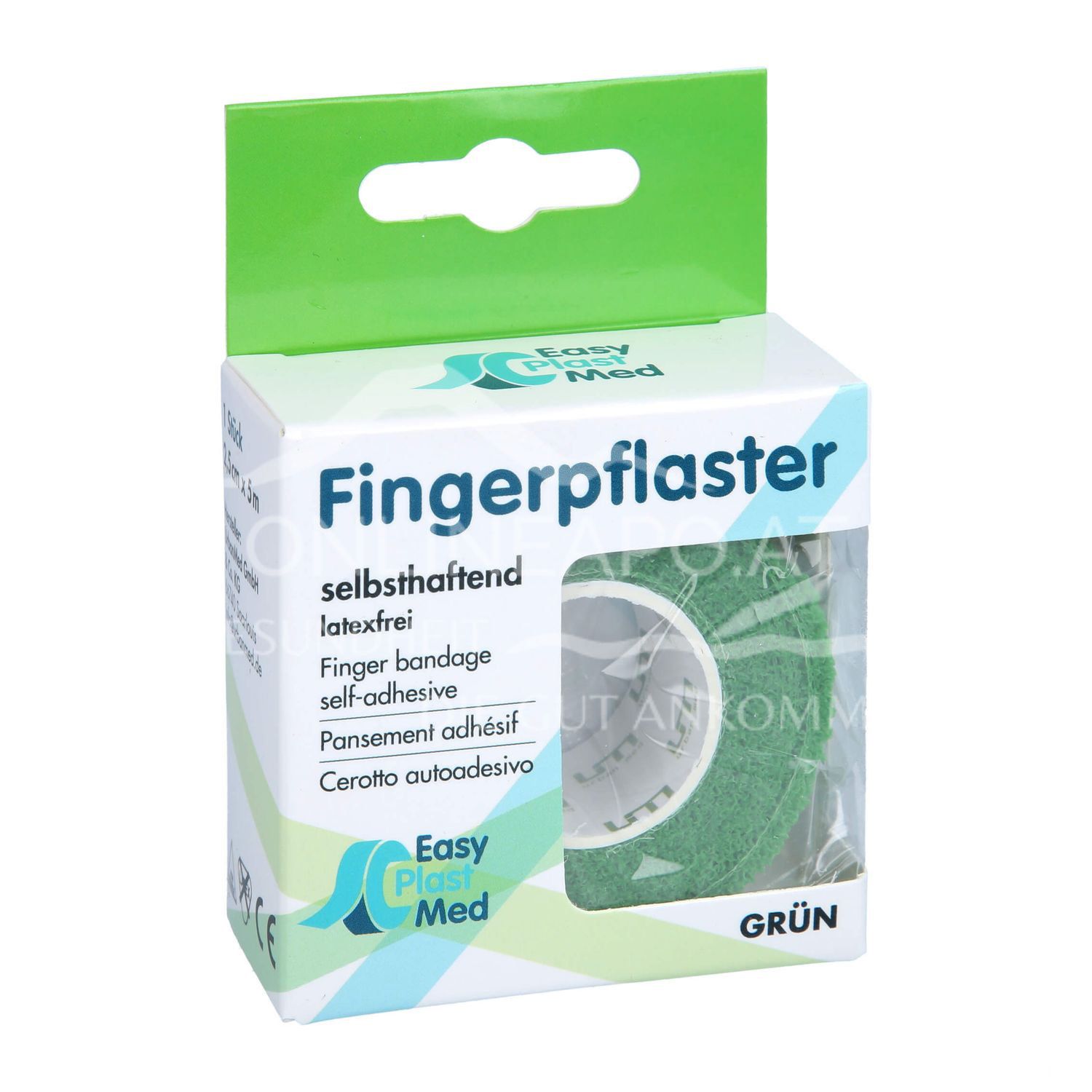 EasyPlast Med Fingerpflaster 2,5 cm x 5 m Grün