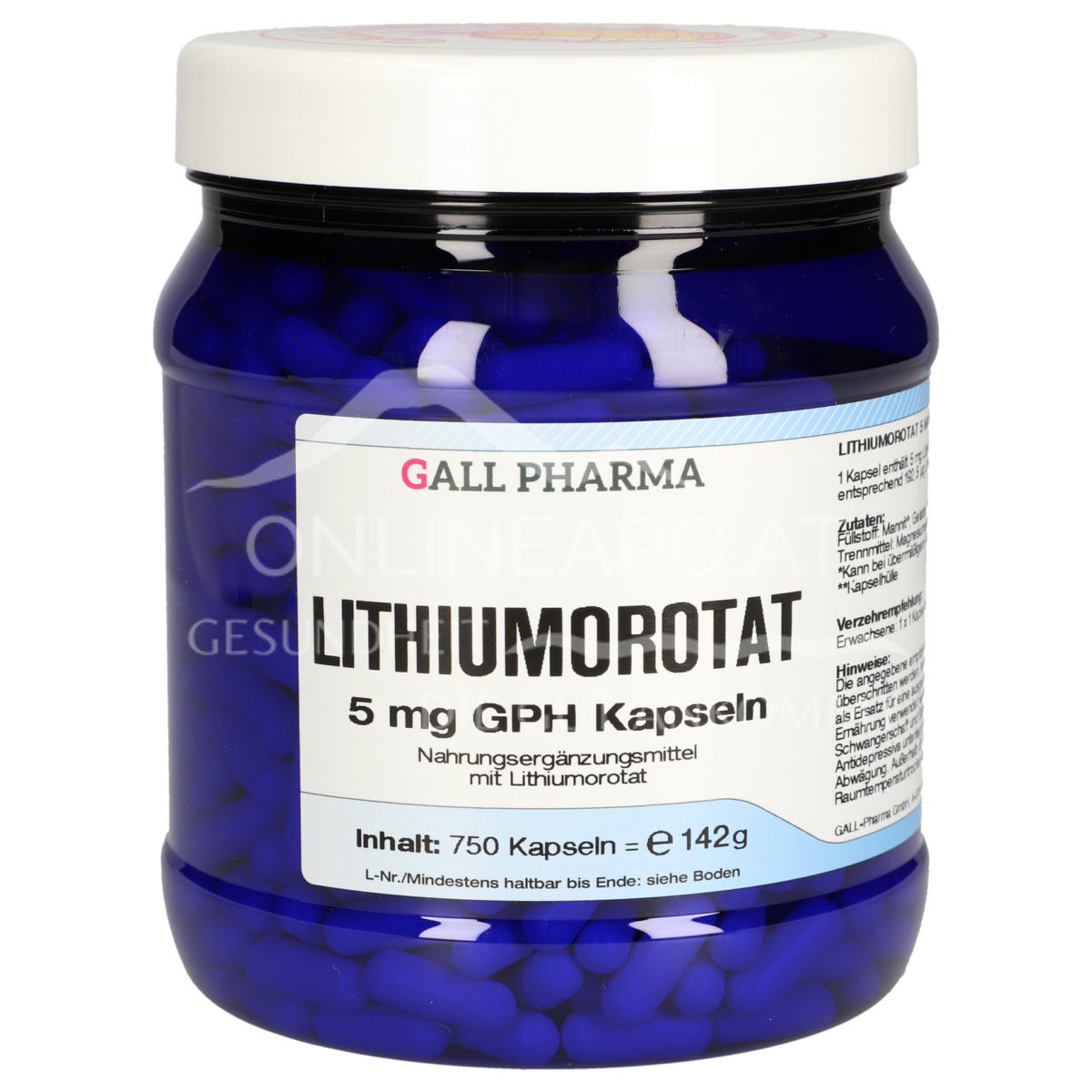 Gall Pharma Lithiumorotat 5 mg Kapseln