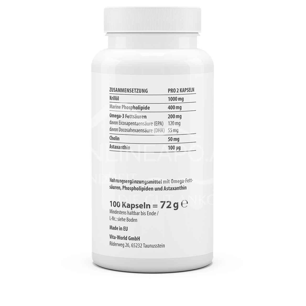 Vitalworld Krillöl 500 mg Antarktik Kapseln